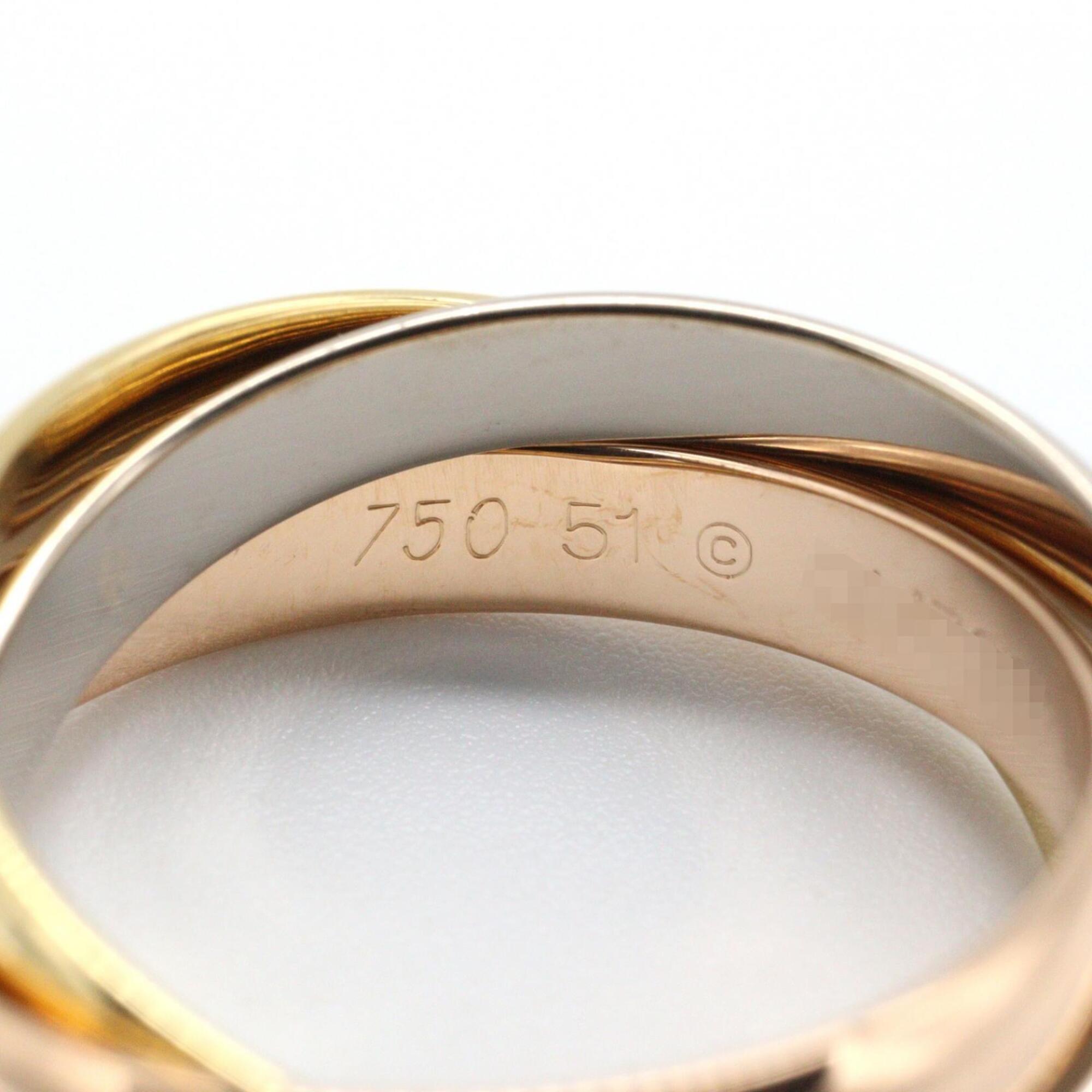 Cartier Gold Silver Yellow Gold (18K) Pink Gold (18K) White Gold (18K) Band Ring (Pre-Owned)