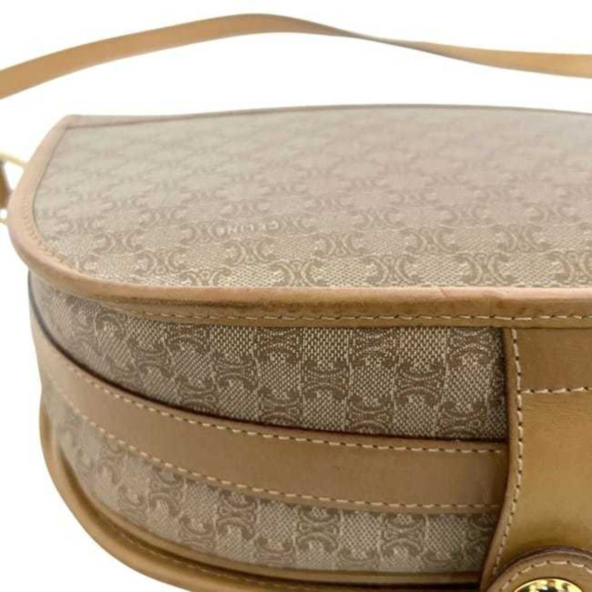 Celine Beige Pvc Leather Shoulder Bag (Pre-Owned)