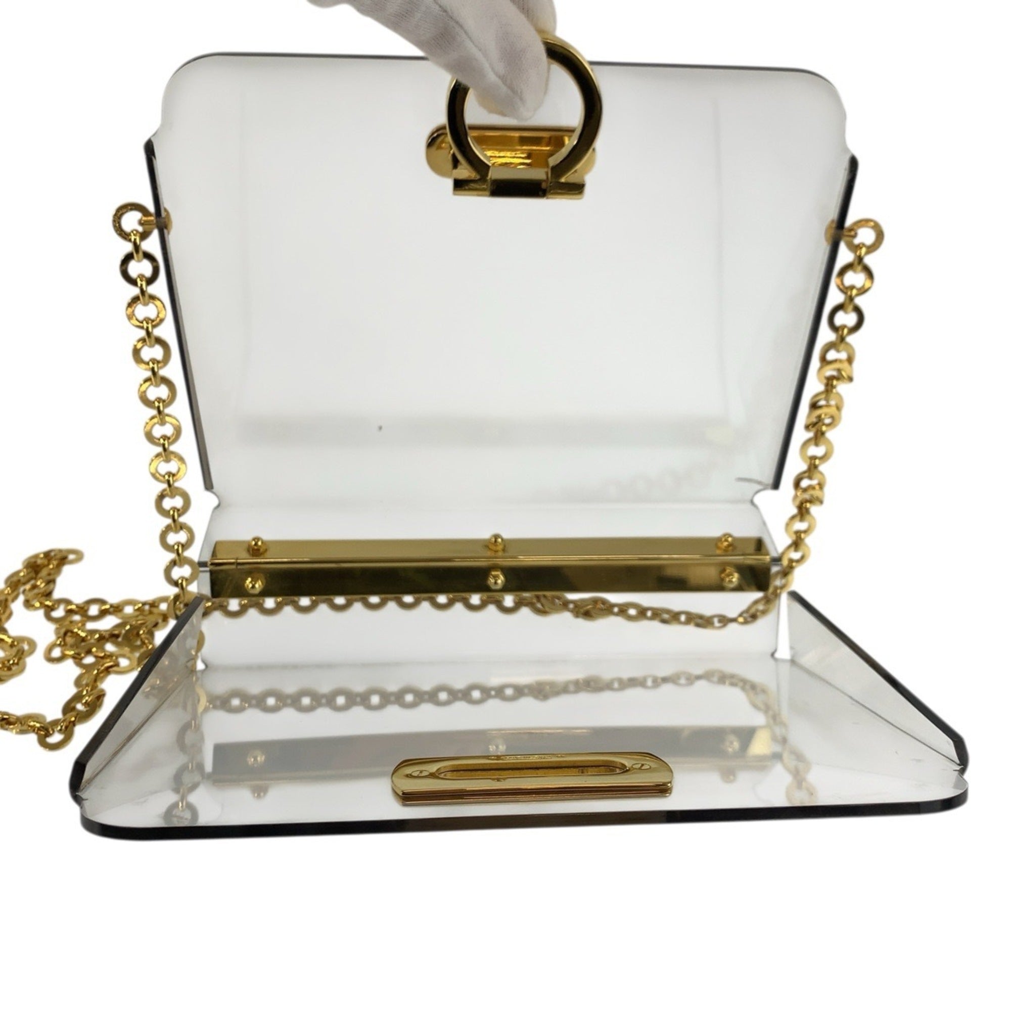 Salvatore Ferragamo Clear Plastic Shoulder Bag (Pre-Owned)