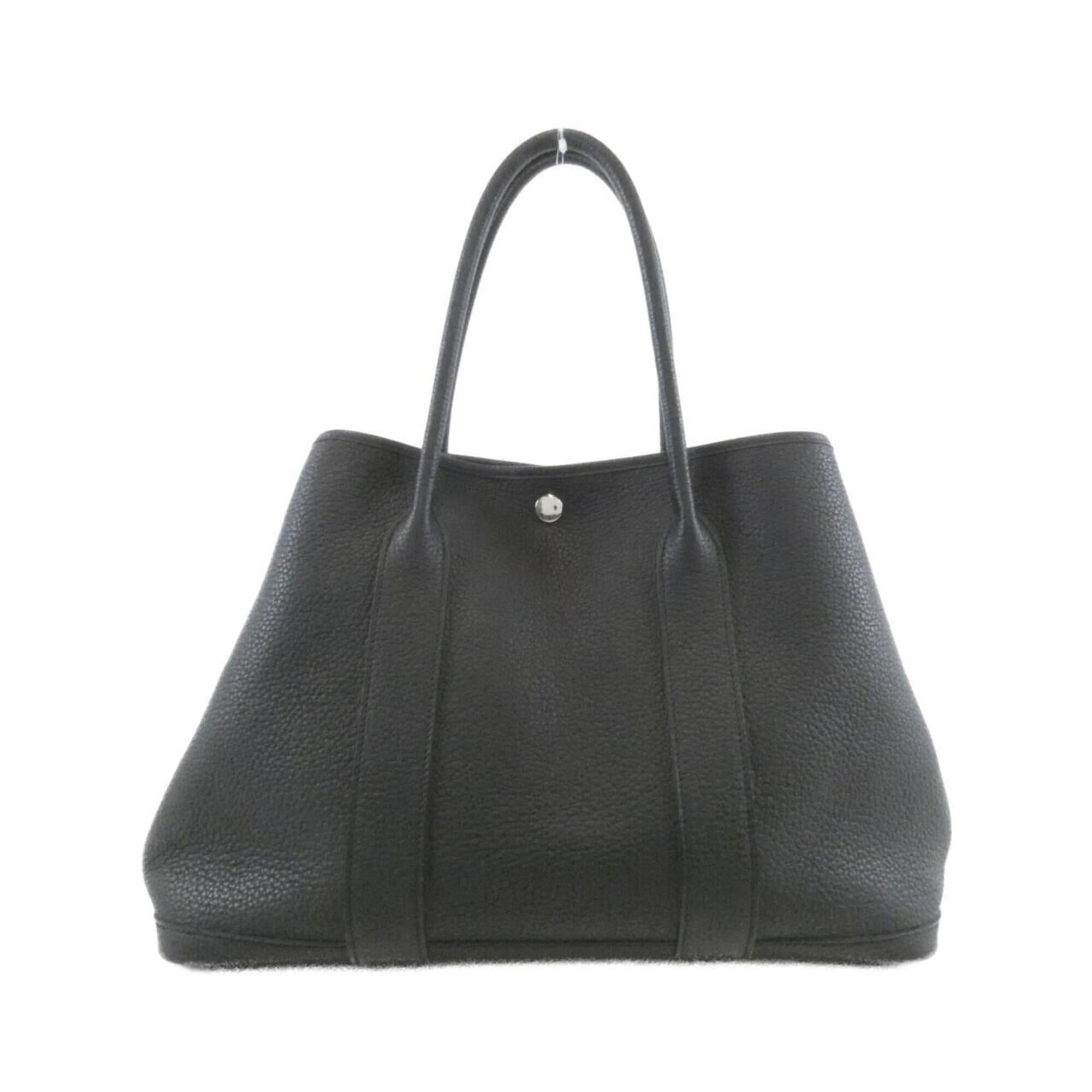 Hermes Garden Black Negonda Leather Handbag (Pre-Owned)