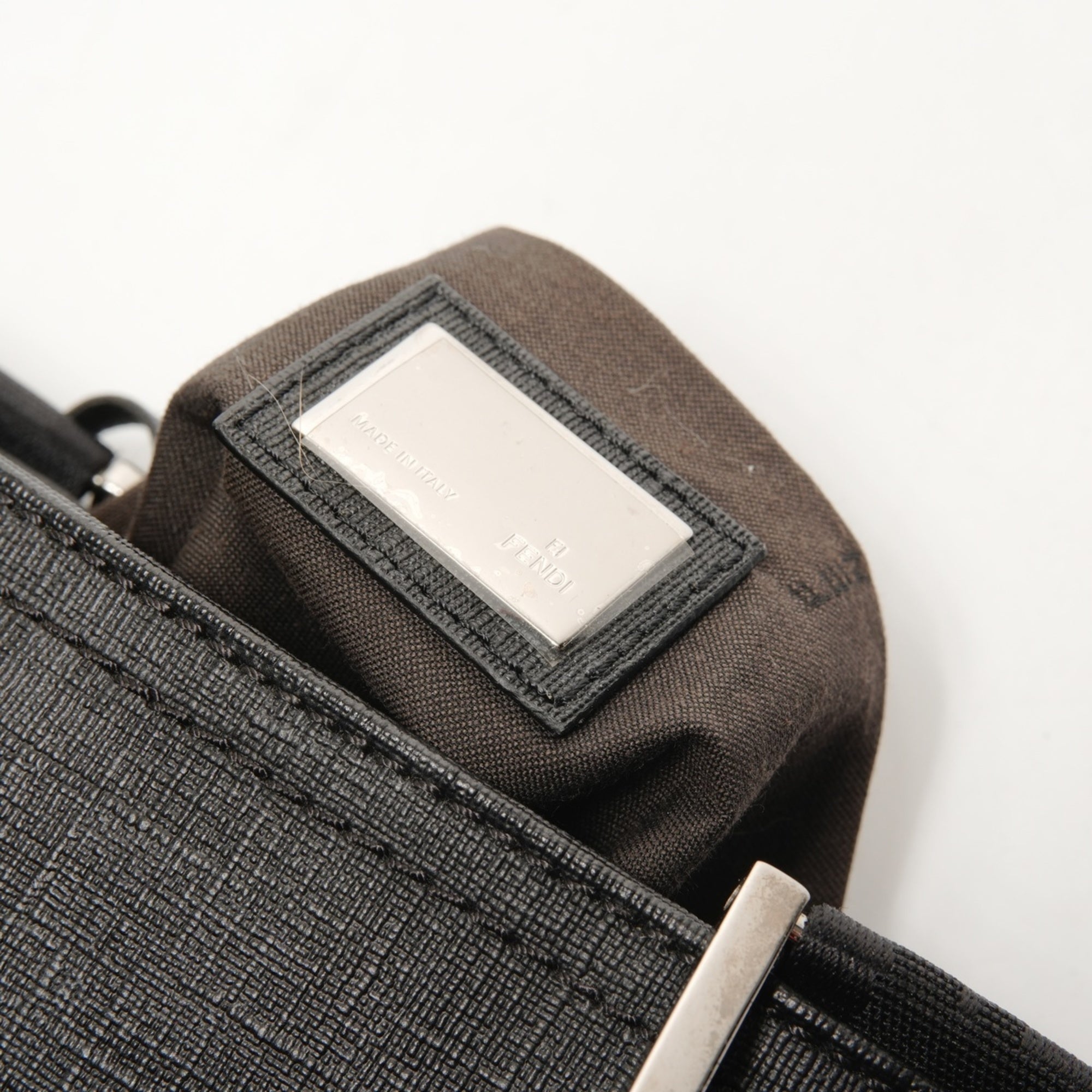Fendi Zucca Gray Shoulder Bag (Pre-Owned)