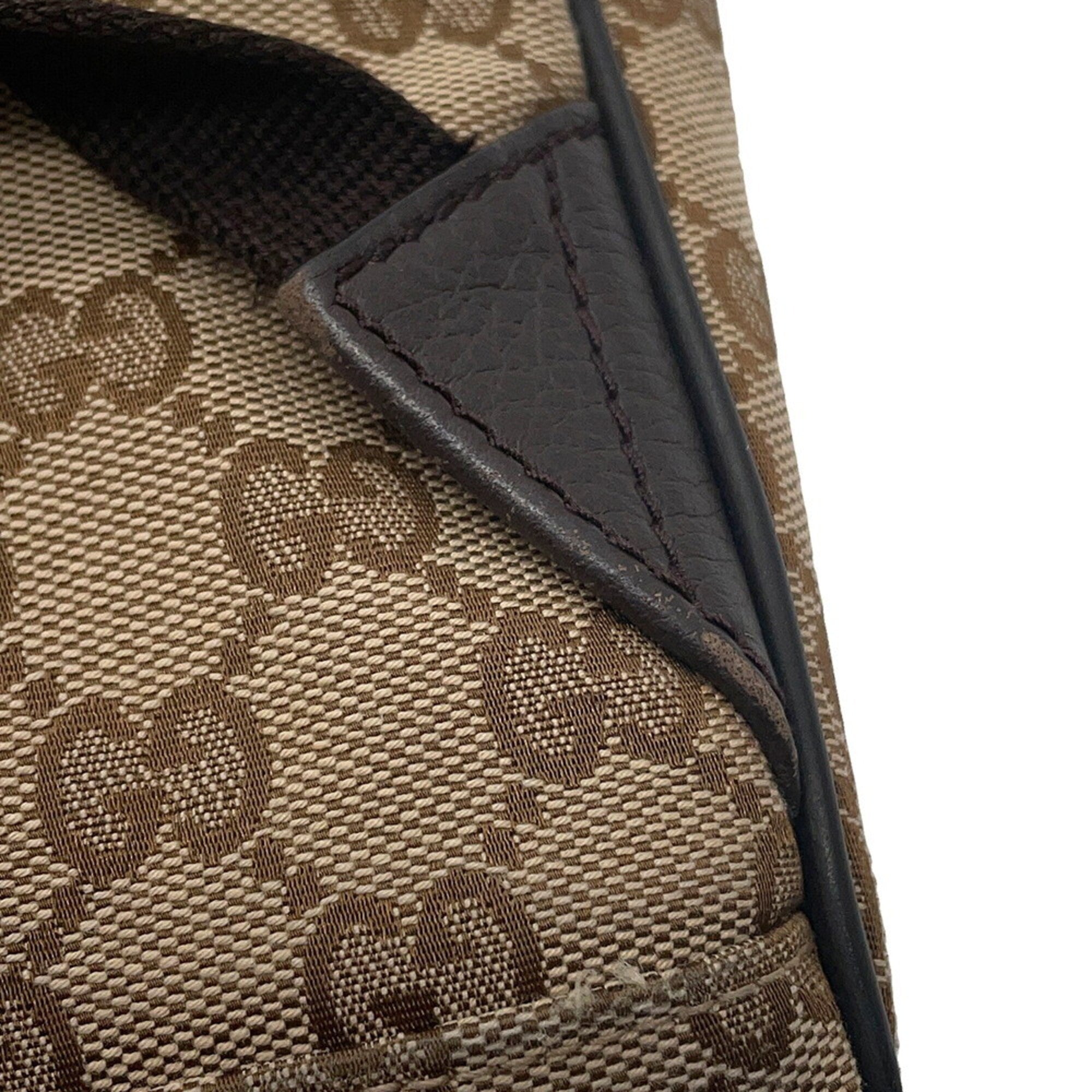 Gucci Beige Brown Gg Canvas Backpack Handbag (Pre-Owned)