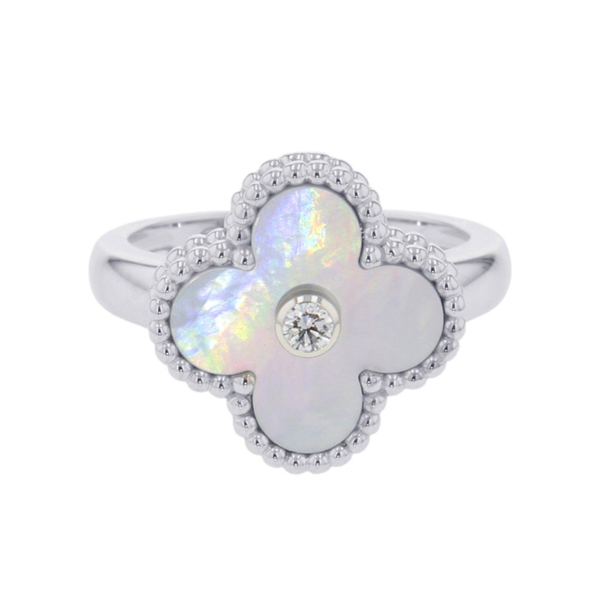 Van Cleef & Arpels Alhambra White Gold (18K) Band Ring (Pre-Owned)