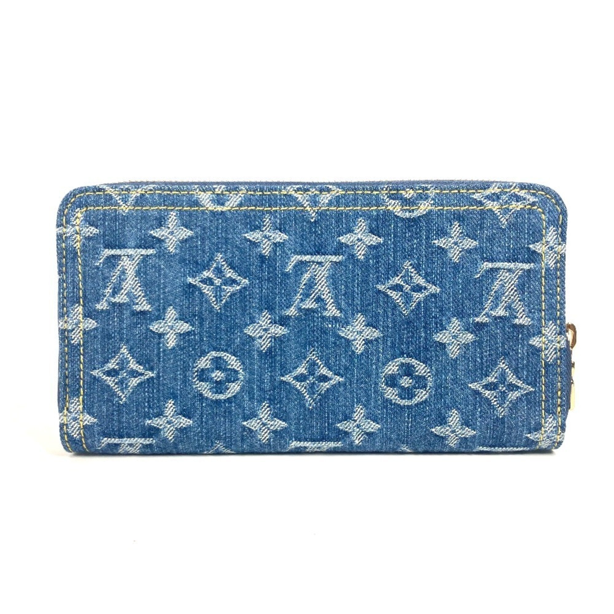 Louis Vuitton Monogram Denim Blue Long Wallet (Bi-Fold) (Pre-Owned)