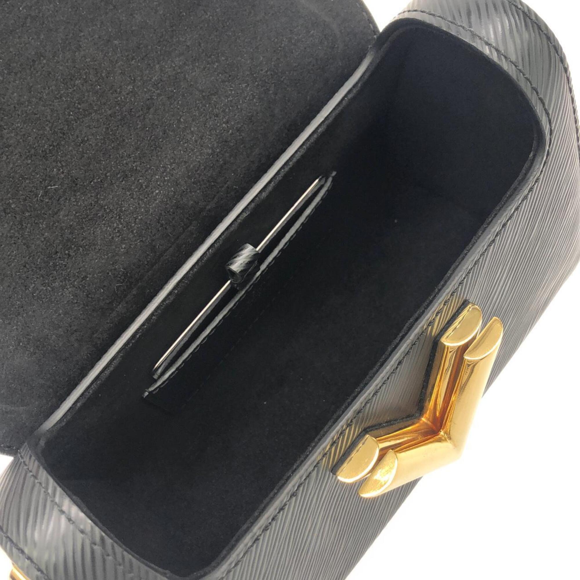 Louis Vuitton Black Leather Handbag (Pre-Owned)