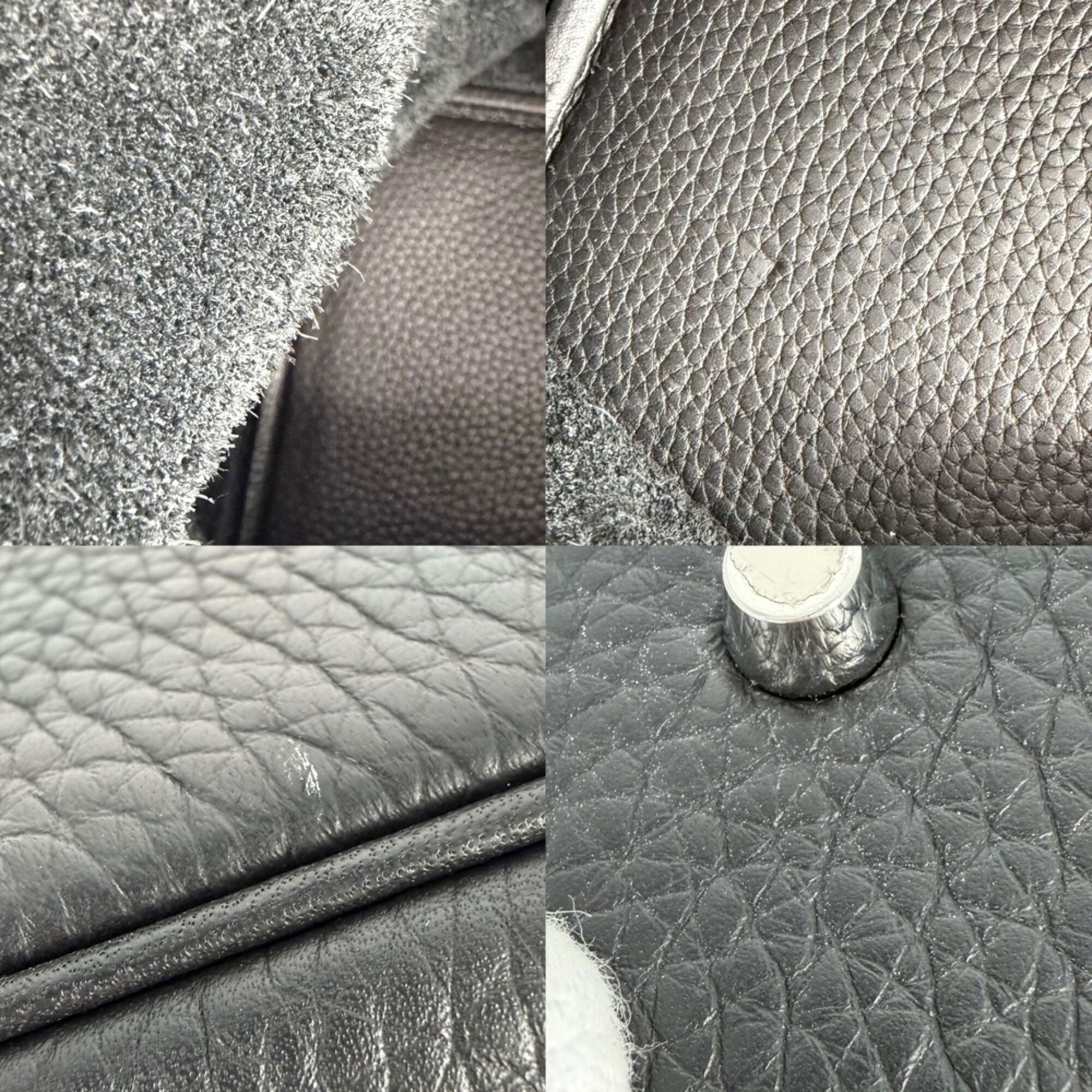 Hermes Black Leather Handbag (Pre-Owned)