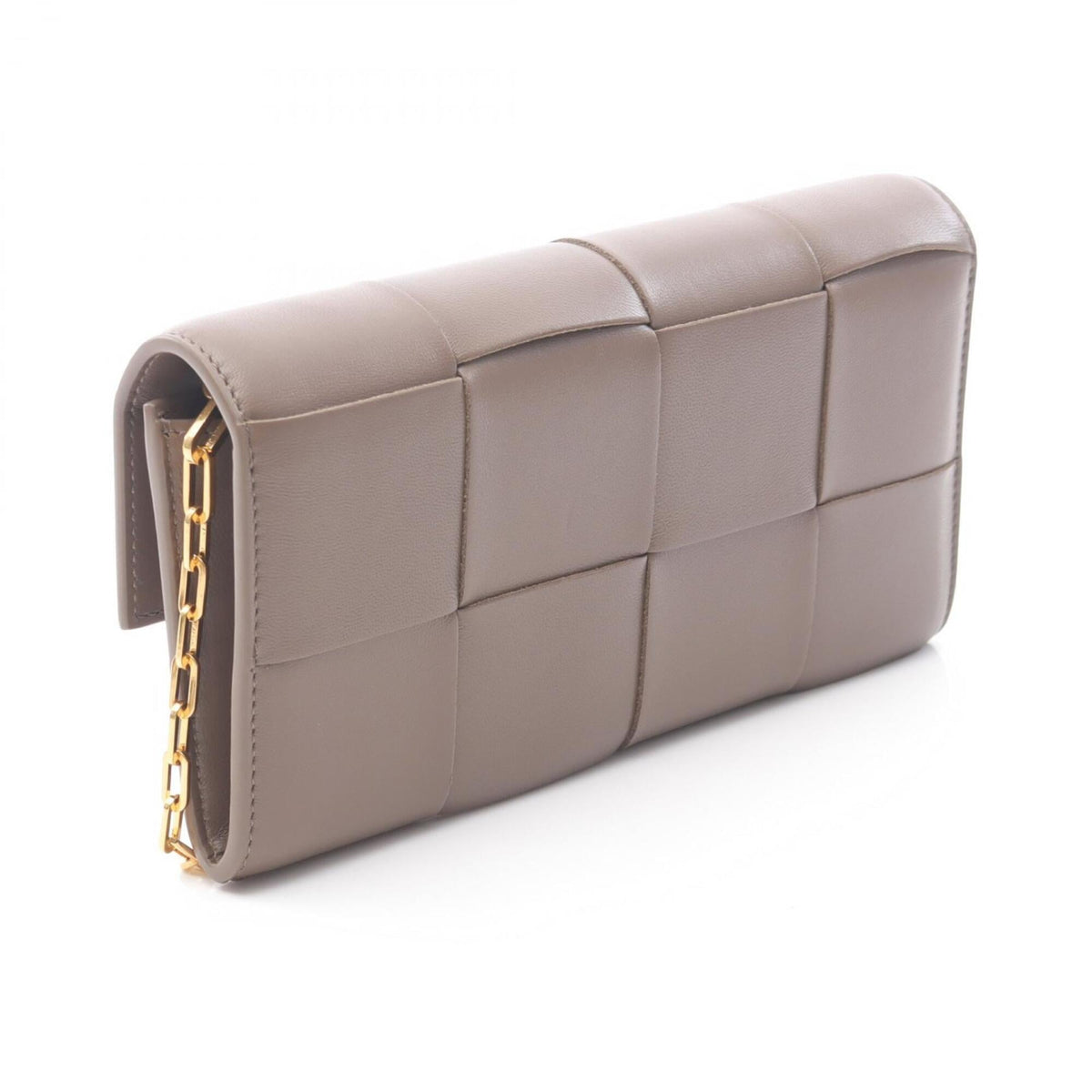 Bottega Veneta Gray Leather Shoulder Bag (Pre-Owned)