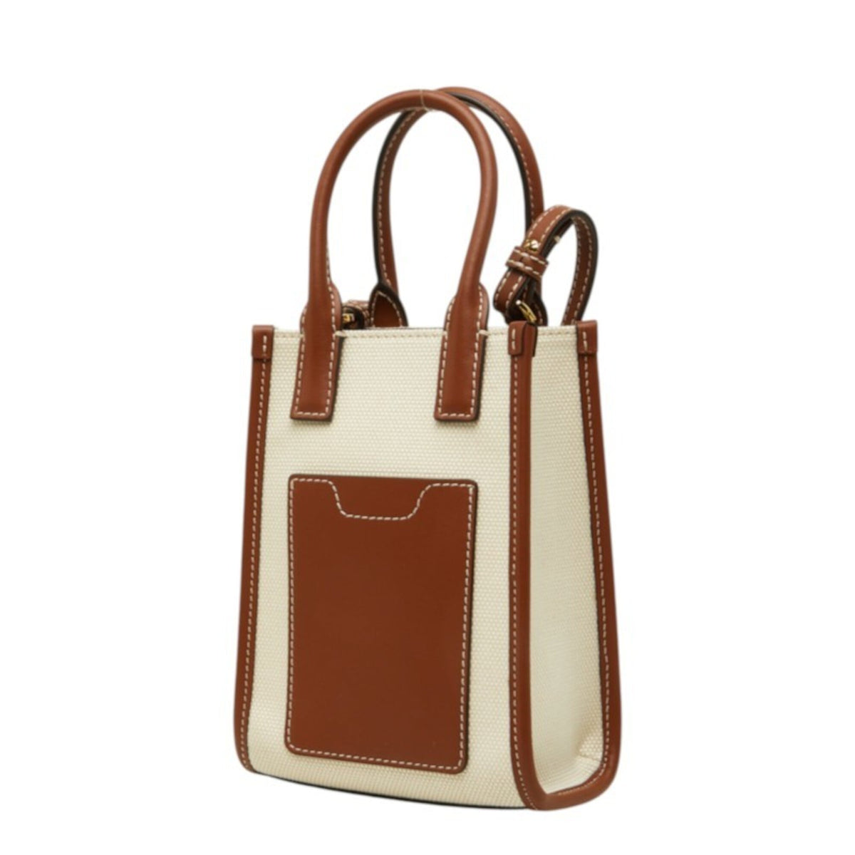 Burberry Brown Ivory Ivory Handbag Shoulder Bag (Pre-Owned)