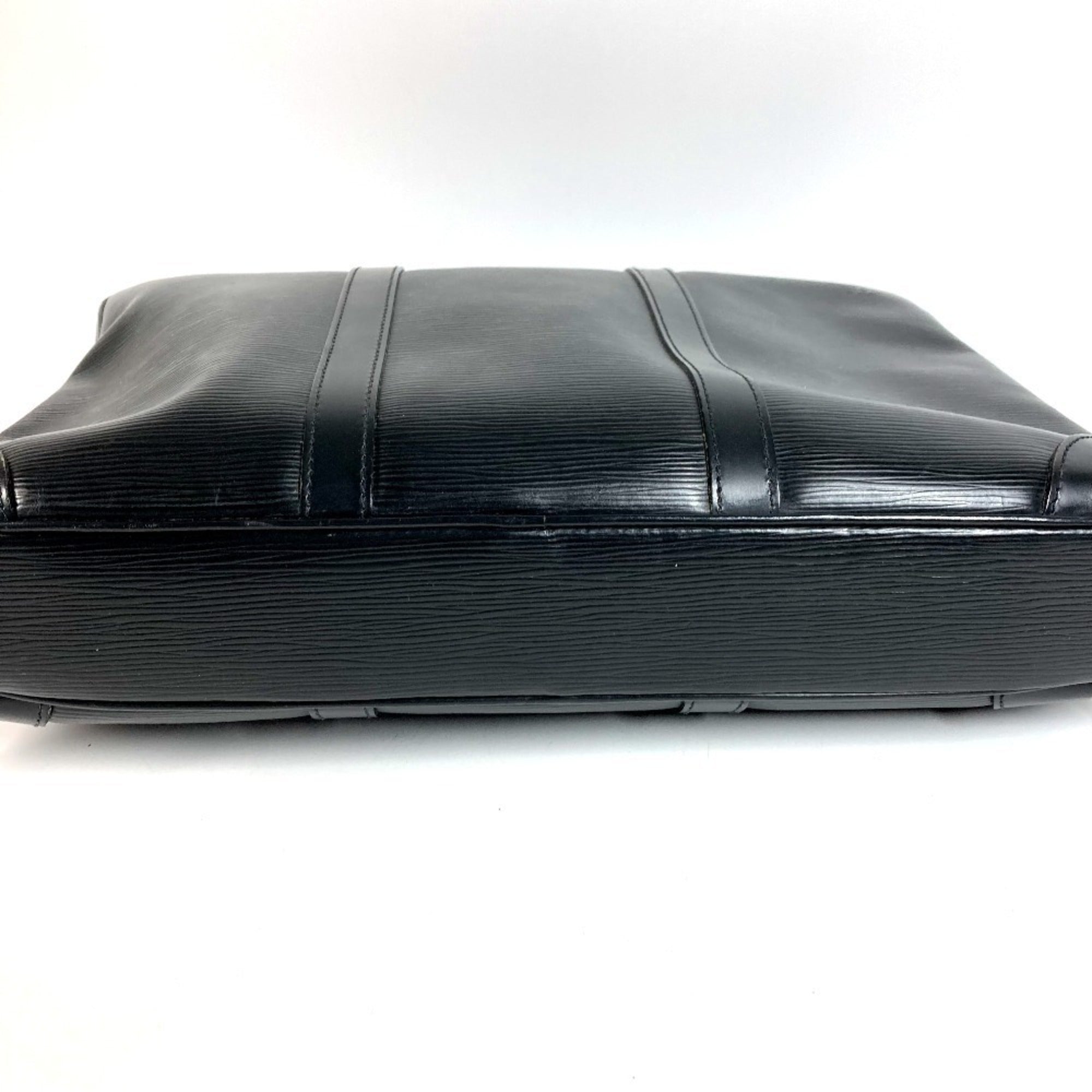 Louis Vuitton Black Noir Epi Leather Briefcase Handbag (Pre-Owned)
