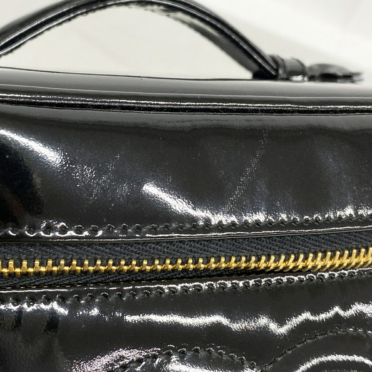 Chanel Black Patent Leather Vanity Bag (Pre-Owned)