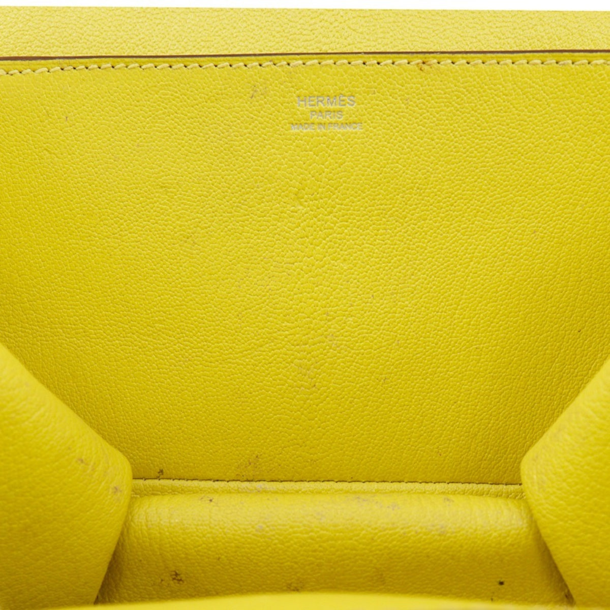Hermes Yellow Chevre Leather Clutch Bag (Pre-Owned)