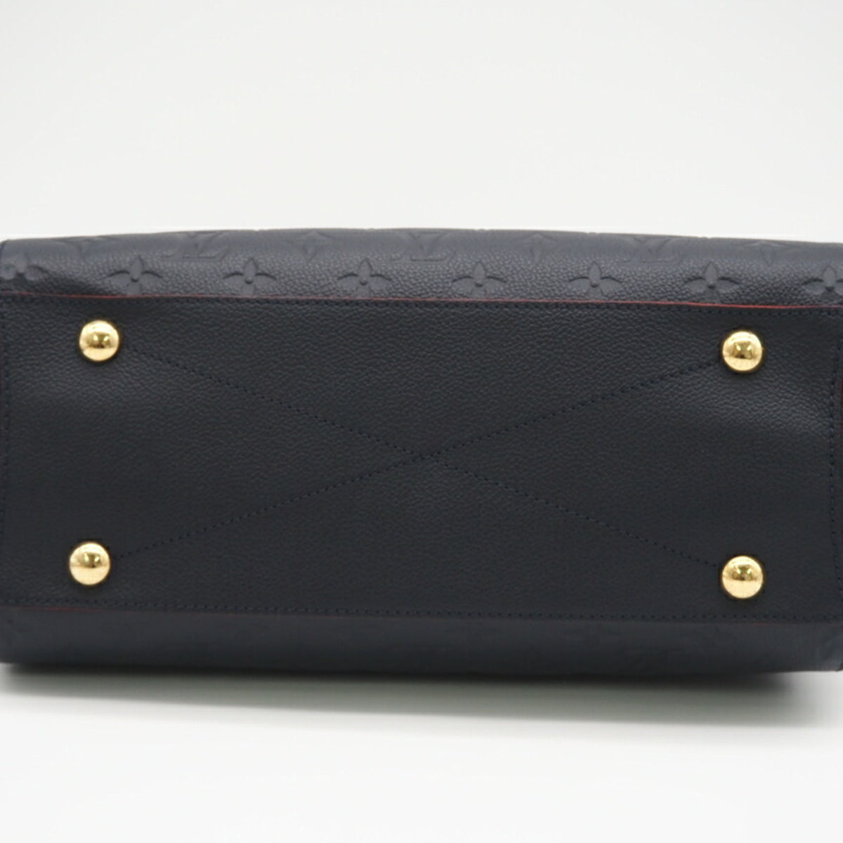 Louis Vuitton Navy Red Color Leather Shoulder Bag (Pre-Owned)