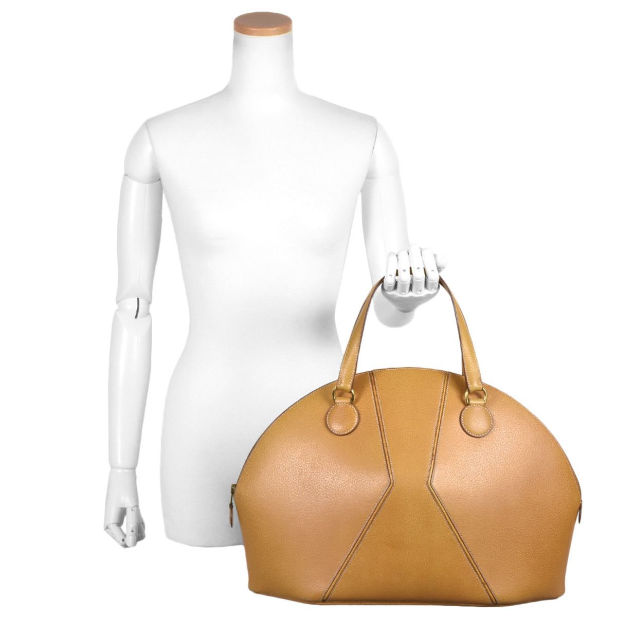 Hermes Natural Leather Handbag (Pre-Owned)
