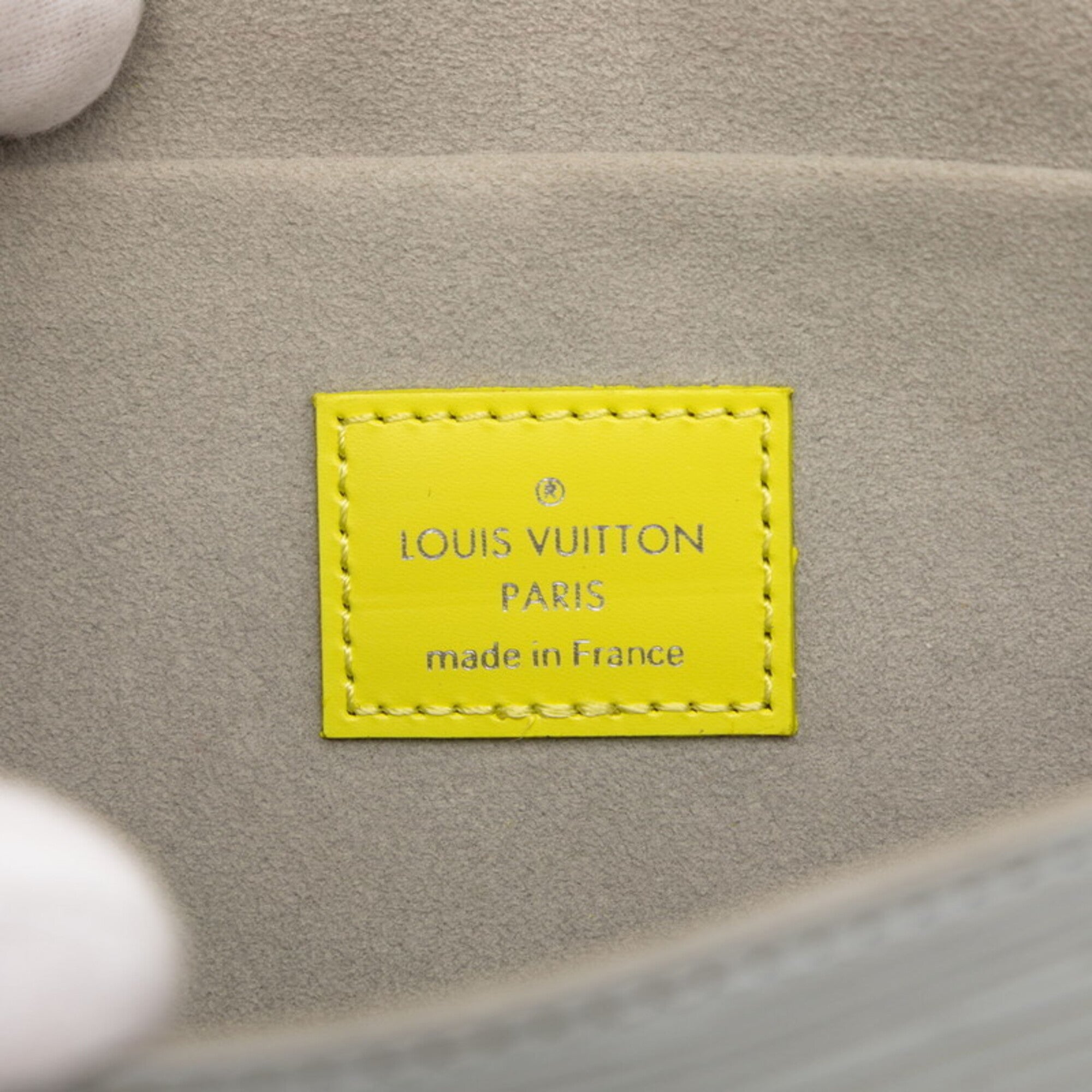 Louis Vuitton Gray Purple Yellow Leather Pochette (Pre-Owned)