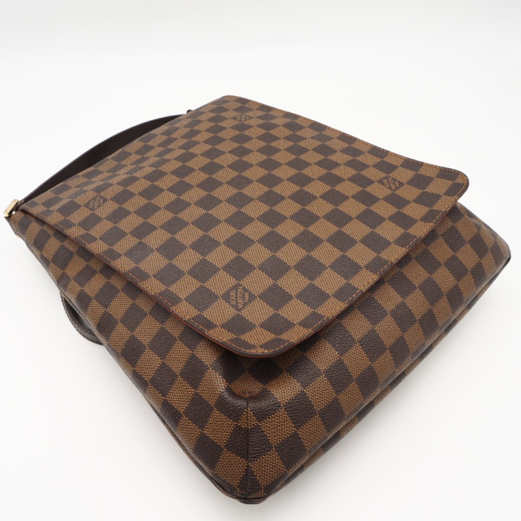 Louis Vuitton Damier Brown Coated Canvas Leather Shoulder Bag (Pre-Owned)