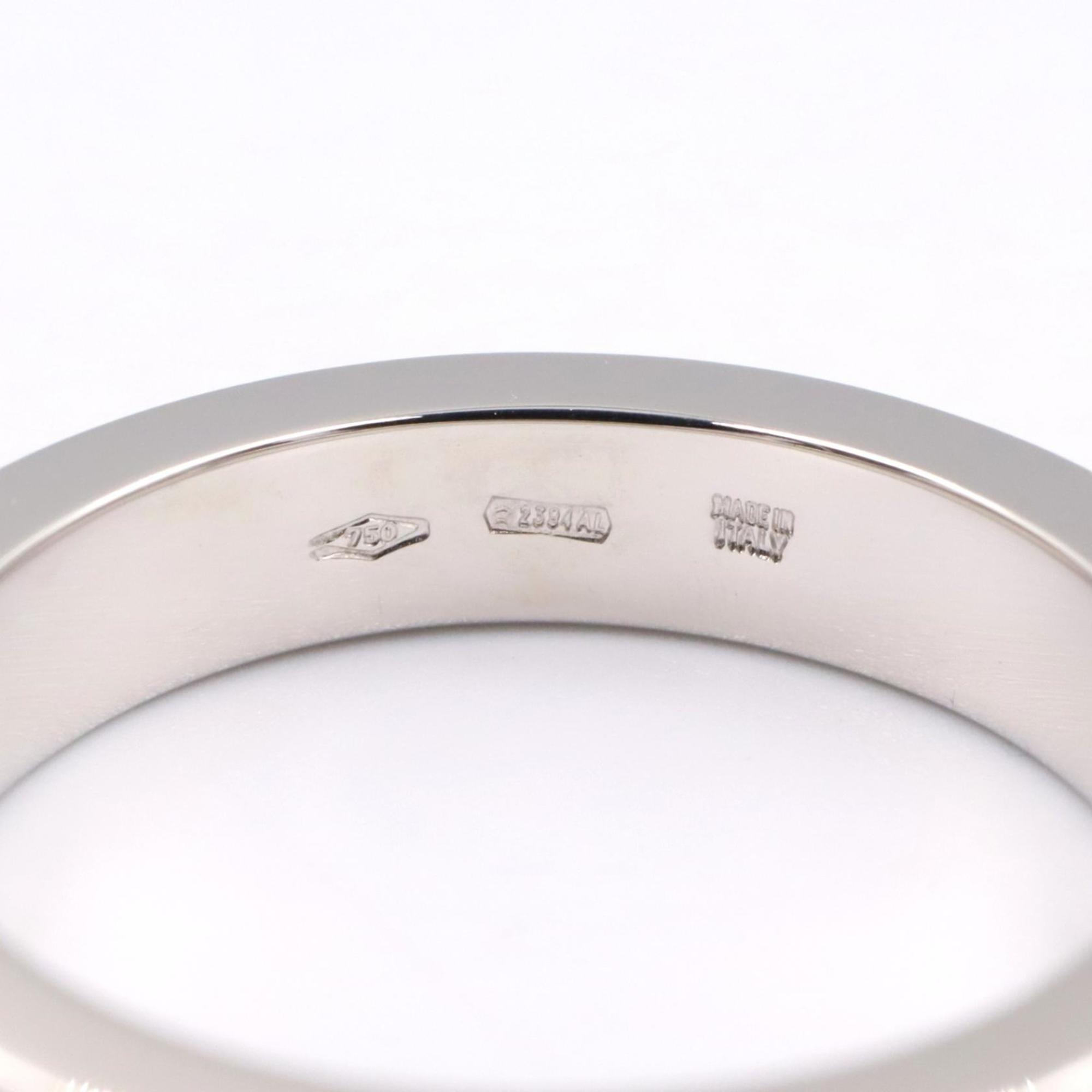 Bvlgari Silver Clear White Gold (18K) Band Ring (Pre-Owned)