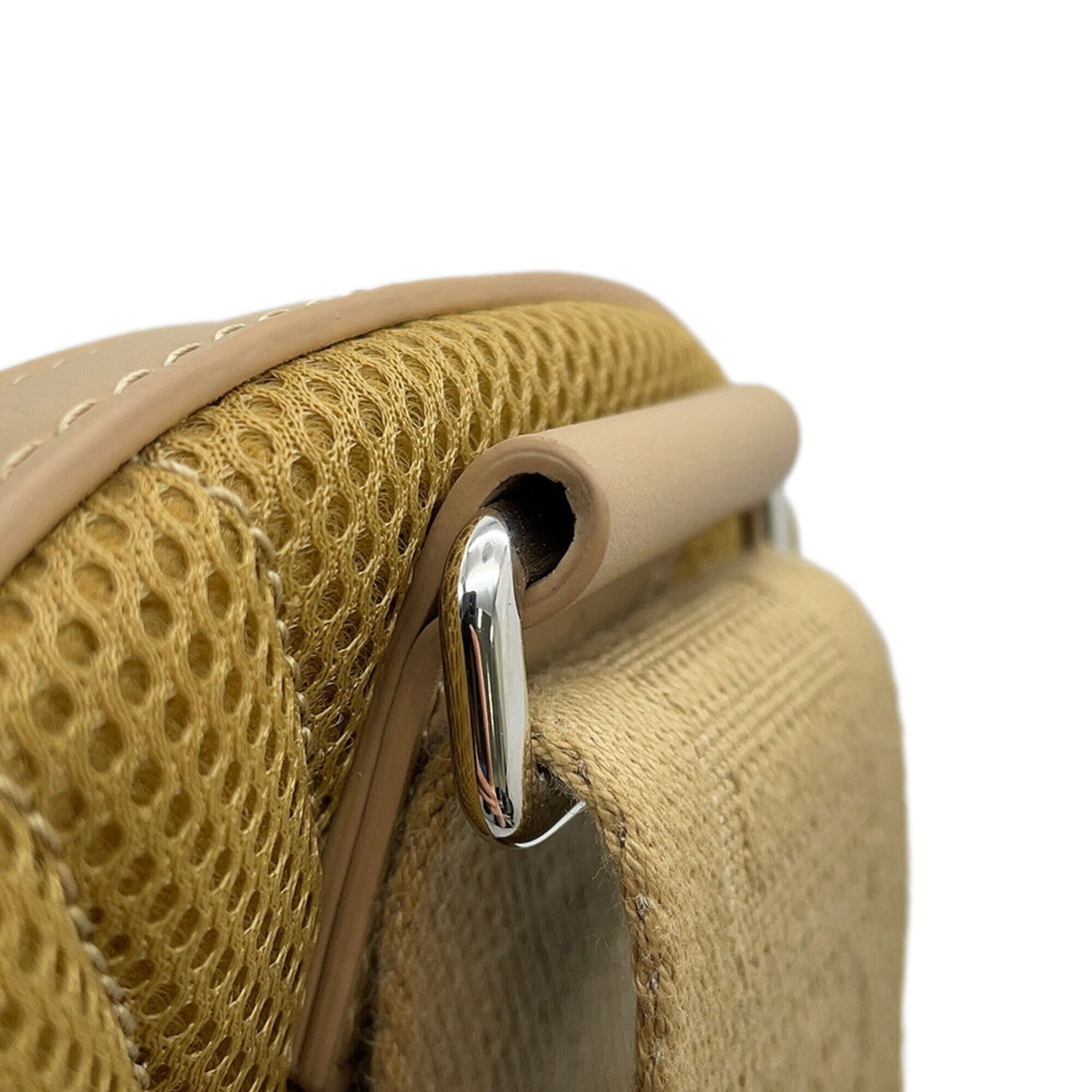 Louis Vuitton Beige Leather Handbag Sling Bag (Pre-Owned)