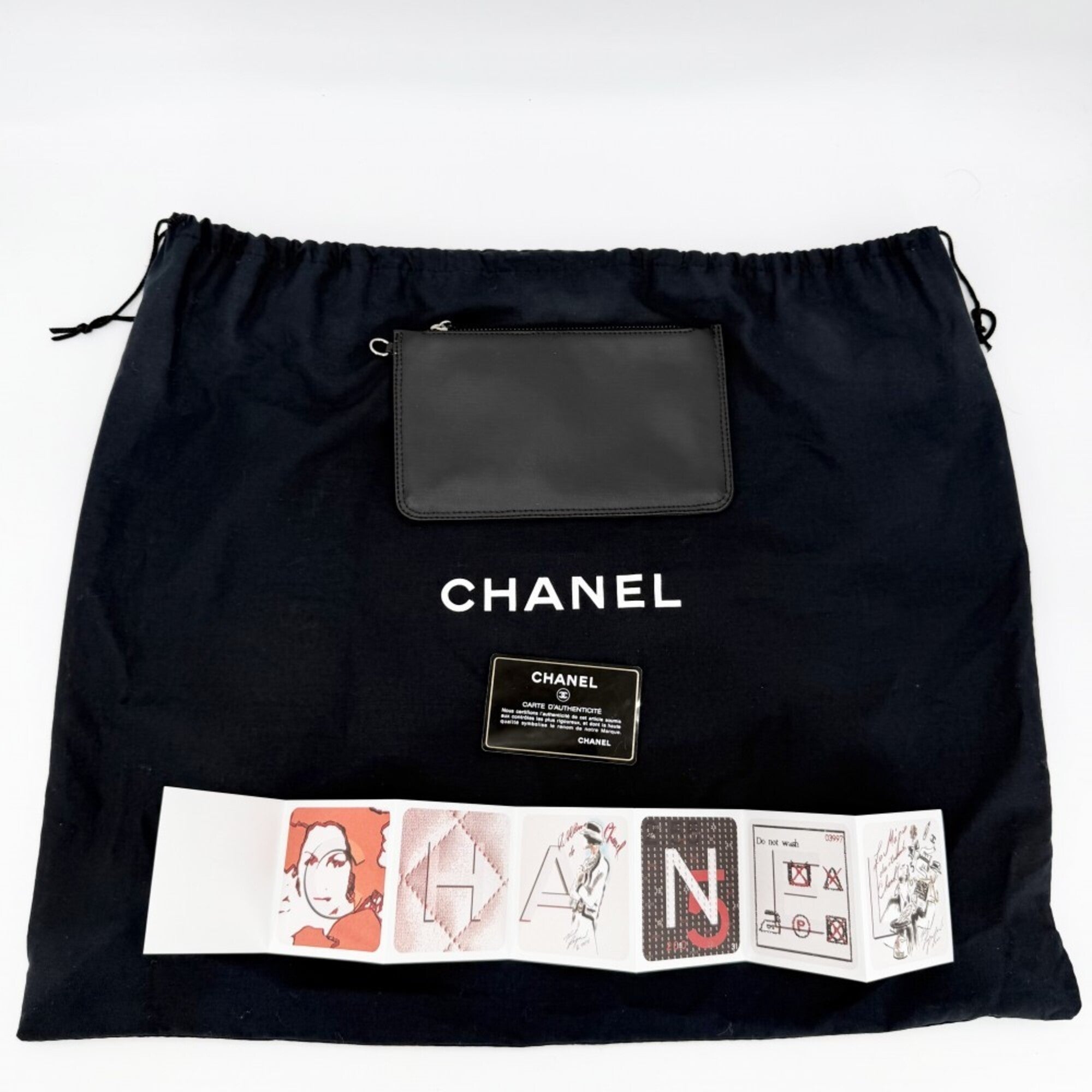 Chanel Black Coated Canvas Leather Handbag Tote Bag (Pre-Owned)