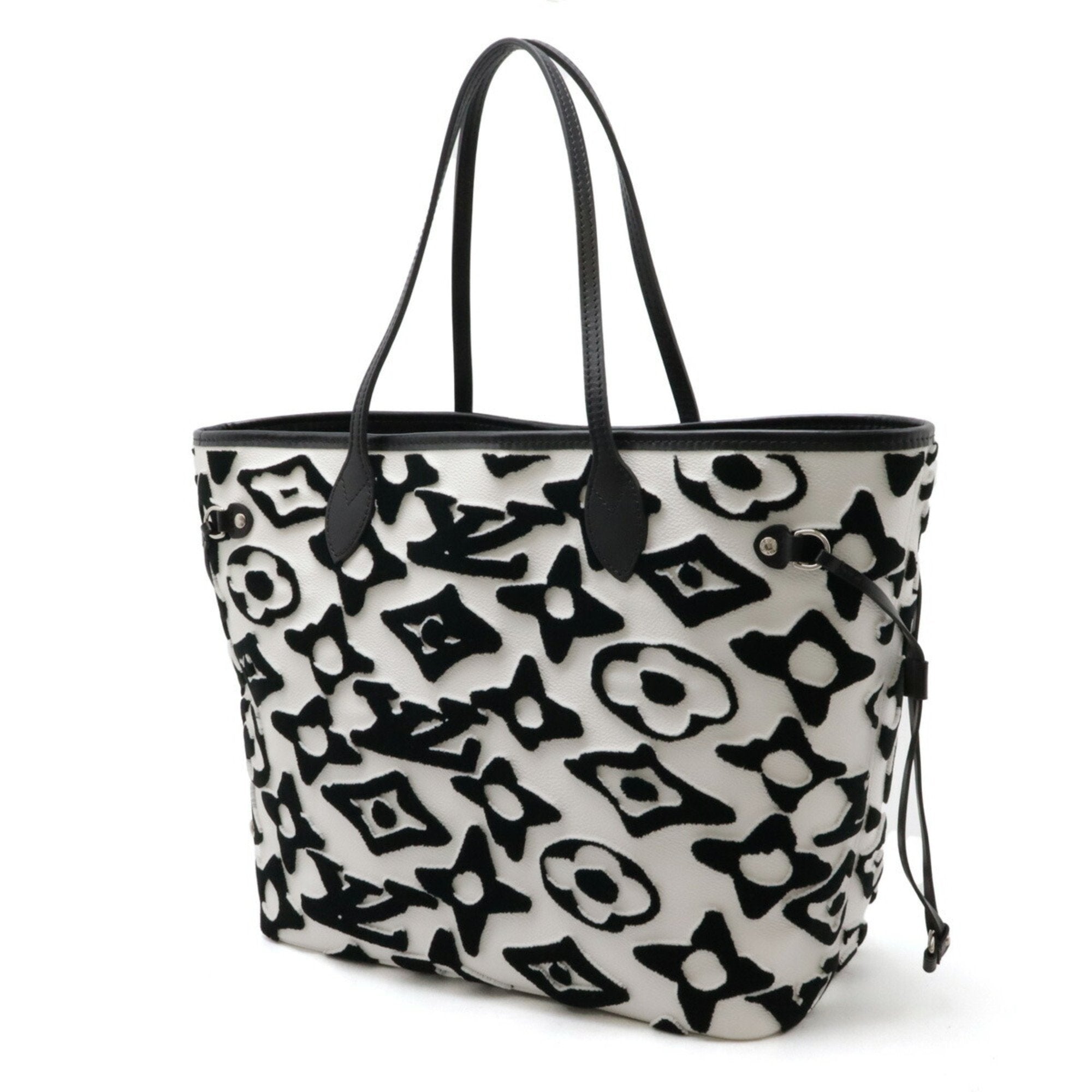 Louis Vuitton Black Monogram White Monogram Pouch Shoulder Bag Tote Bag (Pre-Owned)