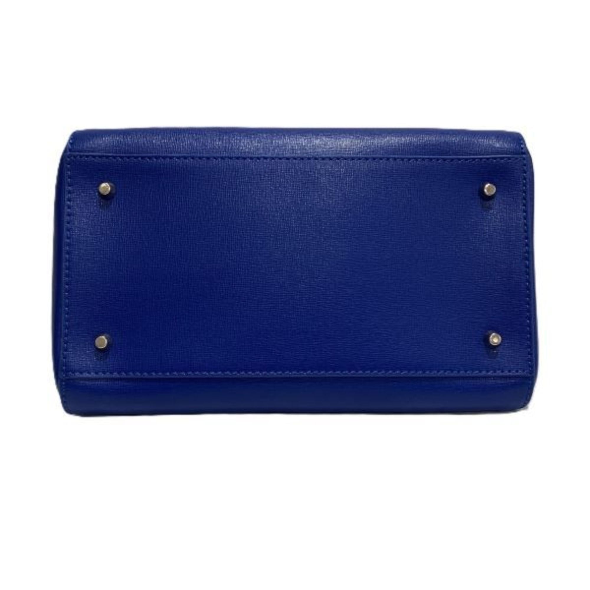 Furla Blue Leather Handbag Shoulder Bag (Pre-Owned)