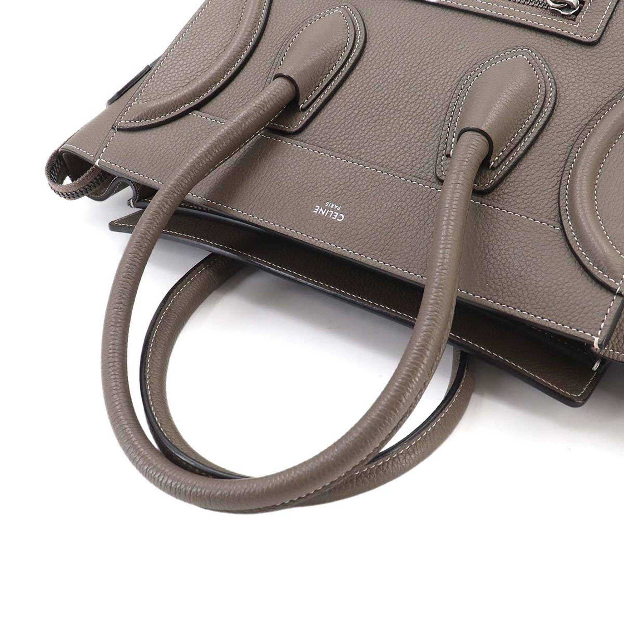 Celine Gray Leather Handbag (Pre-Owned)
