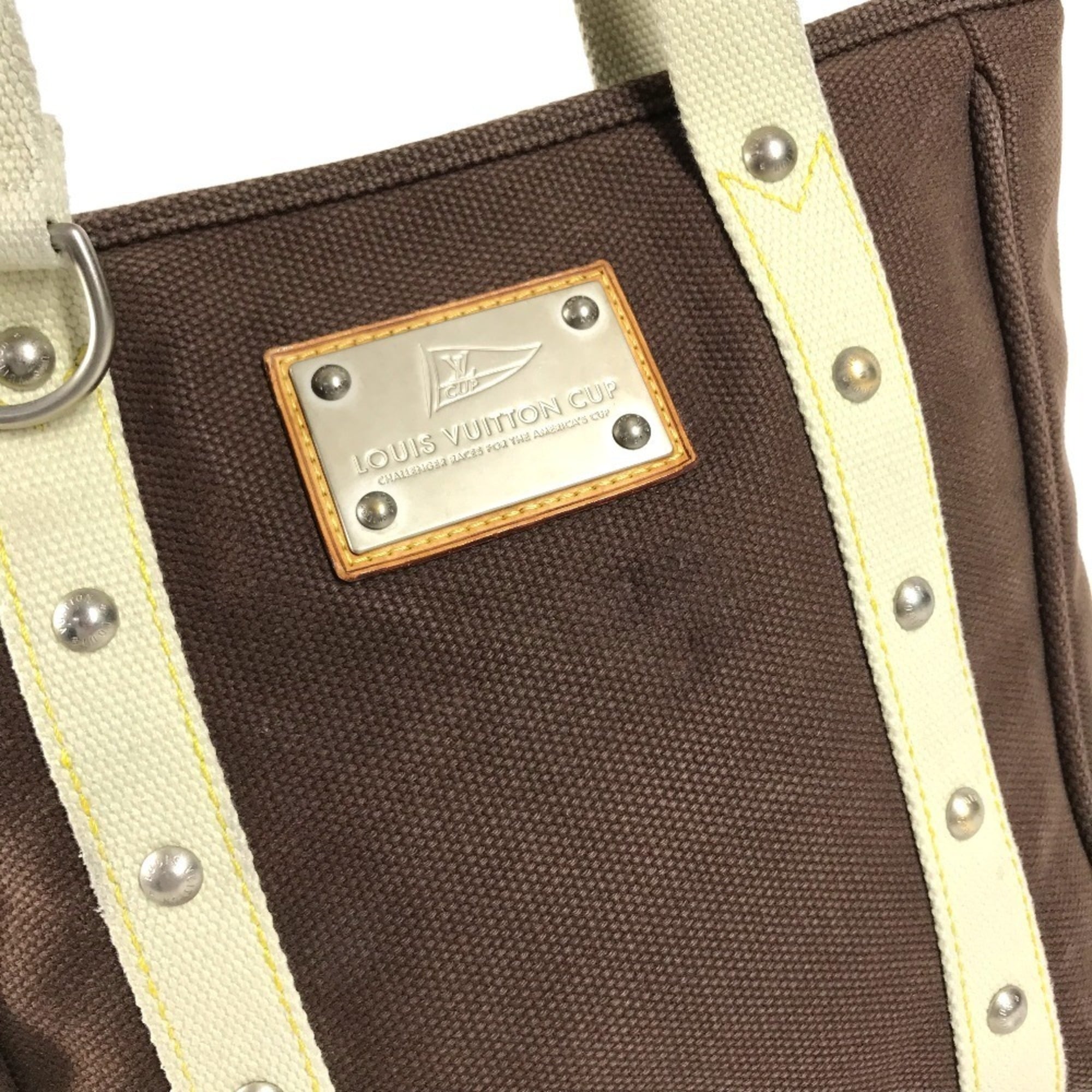 Louis Vuitton Antigua Brown Canvas Shoulder Bag Tote Bag (Pre-Owned)