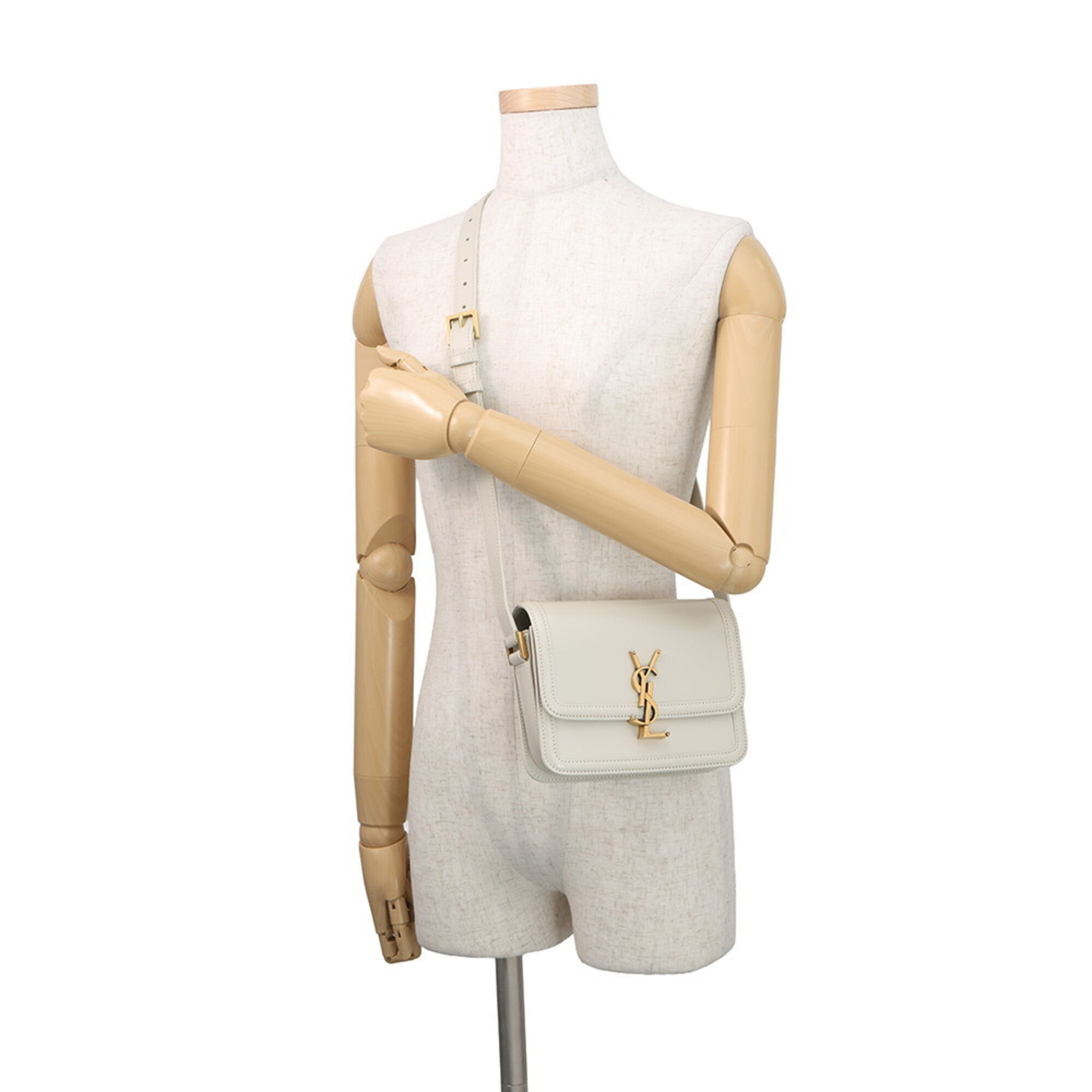 Saint Laurent Ivory White Leather Handbag Shoulder Bag (Pre-Owned)