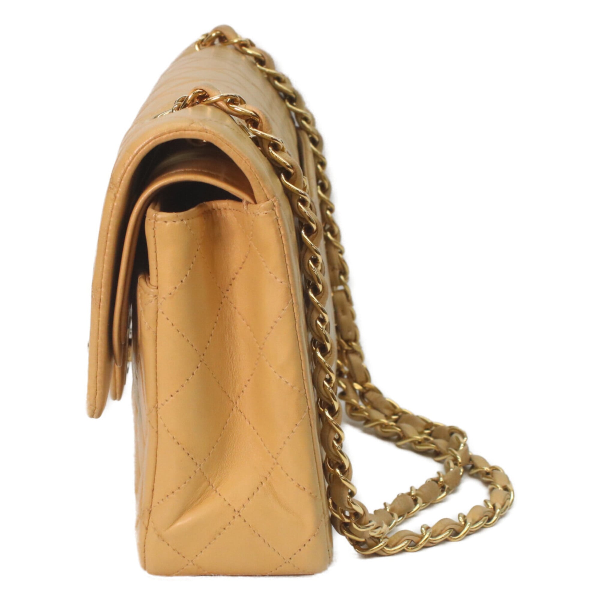 Chanel Beige Leather Shoulder Bag (Pre-Owned)