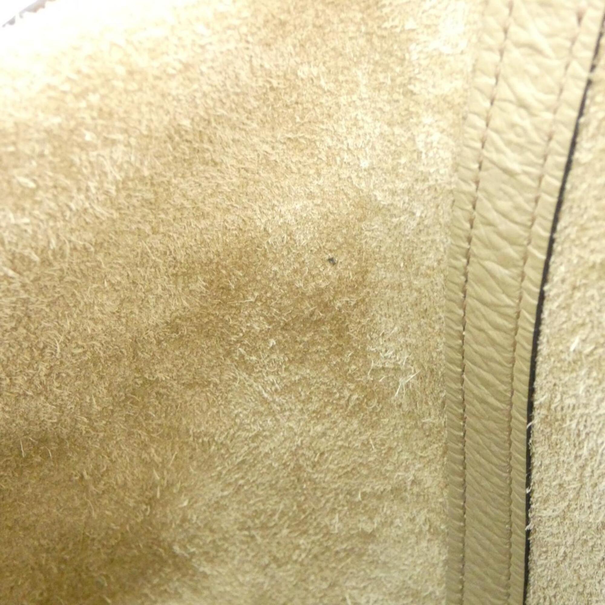 Hermes Beige Taurillon Clemence Leather Handbag (Pre-Owned)