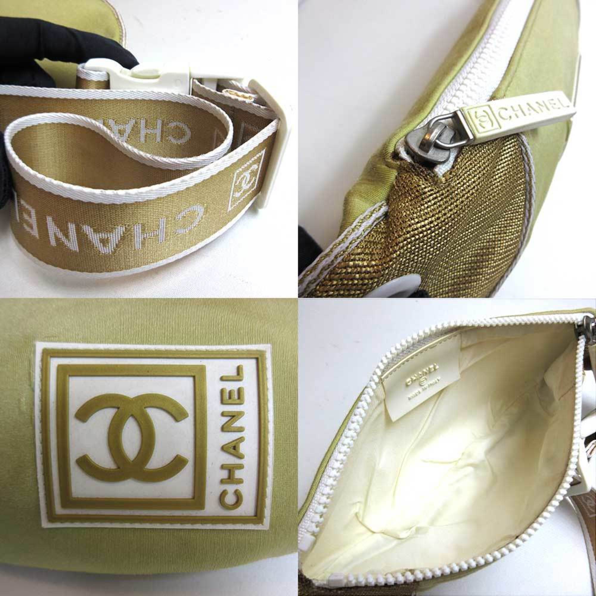Chanel Sport Beige Nylon Sling Bag (Pre-Owned)