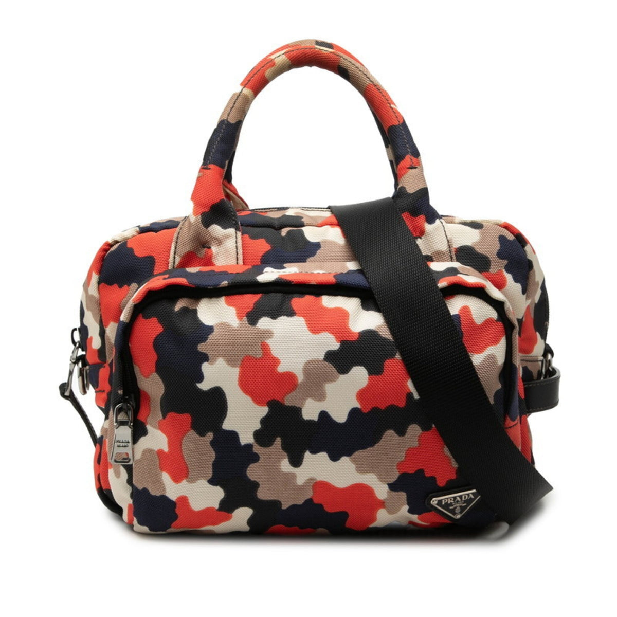 Prada Multi-Color Canvas Handbag Shoulder Bag (Pre-Owned)