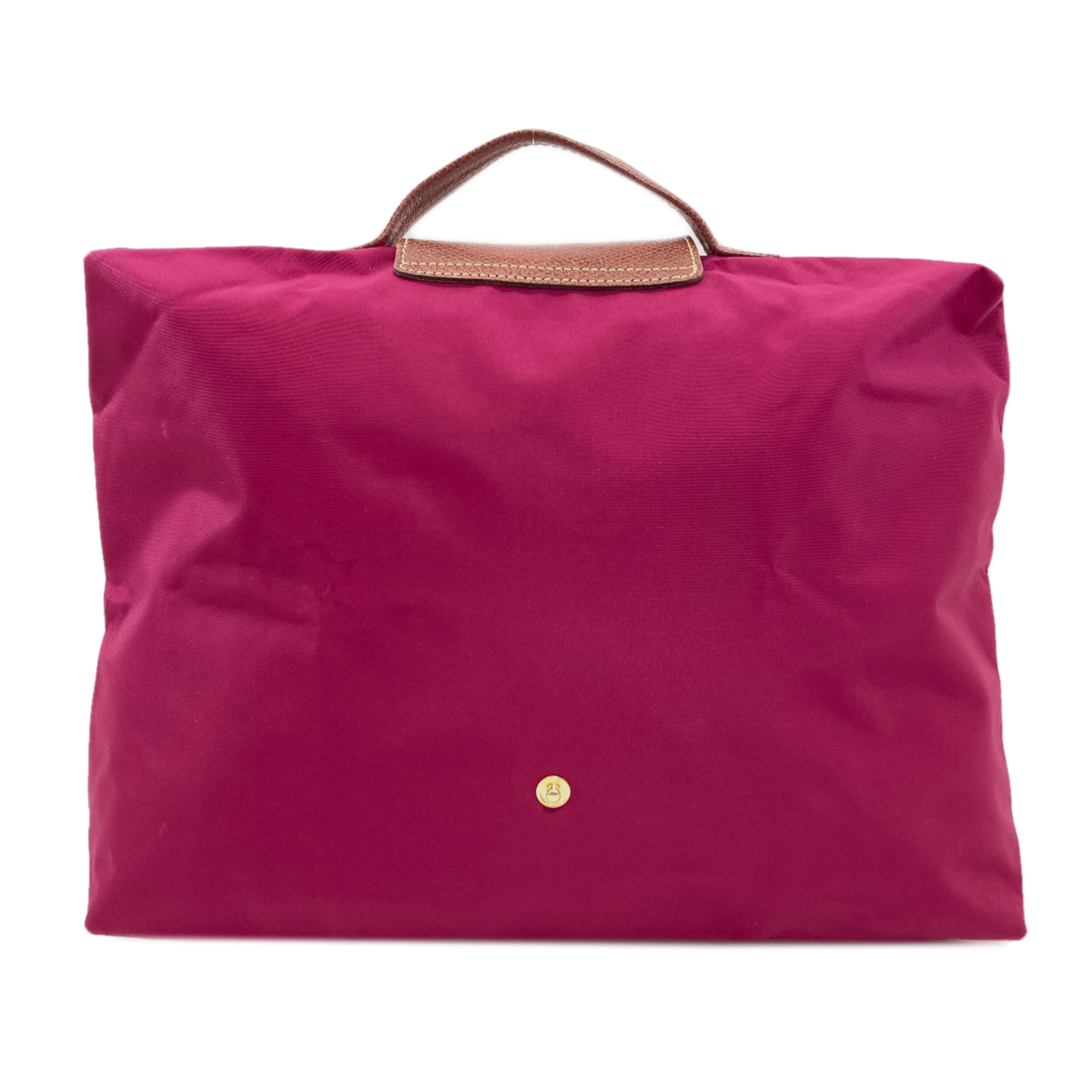 Longchamp Red Color Nylon Handbag (Pre-Owned)