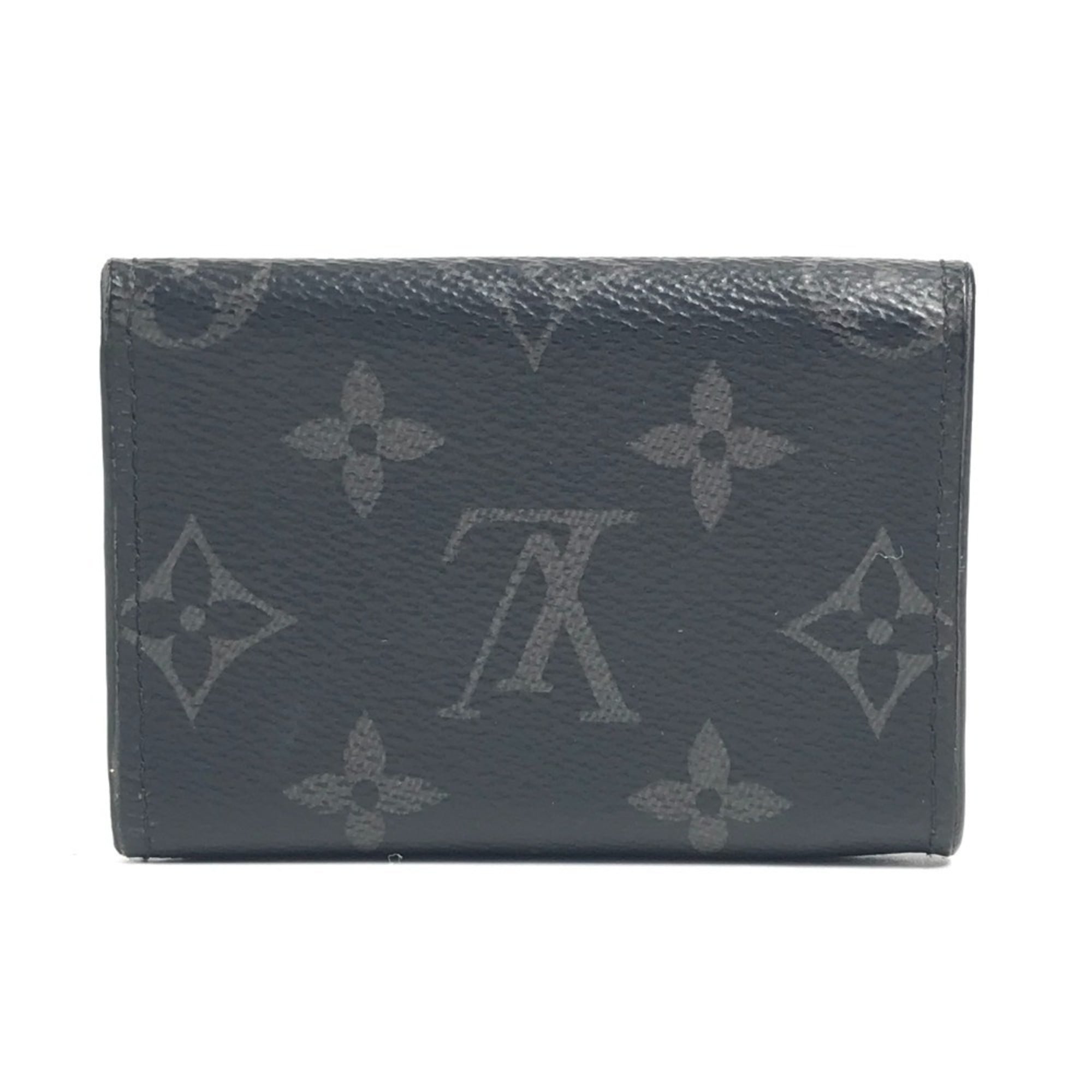 Louis Vuitton Black Gray Monogram Eclipse Canvas Wallet (Tri-Fold) (Pre-Owned)
