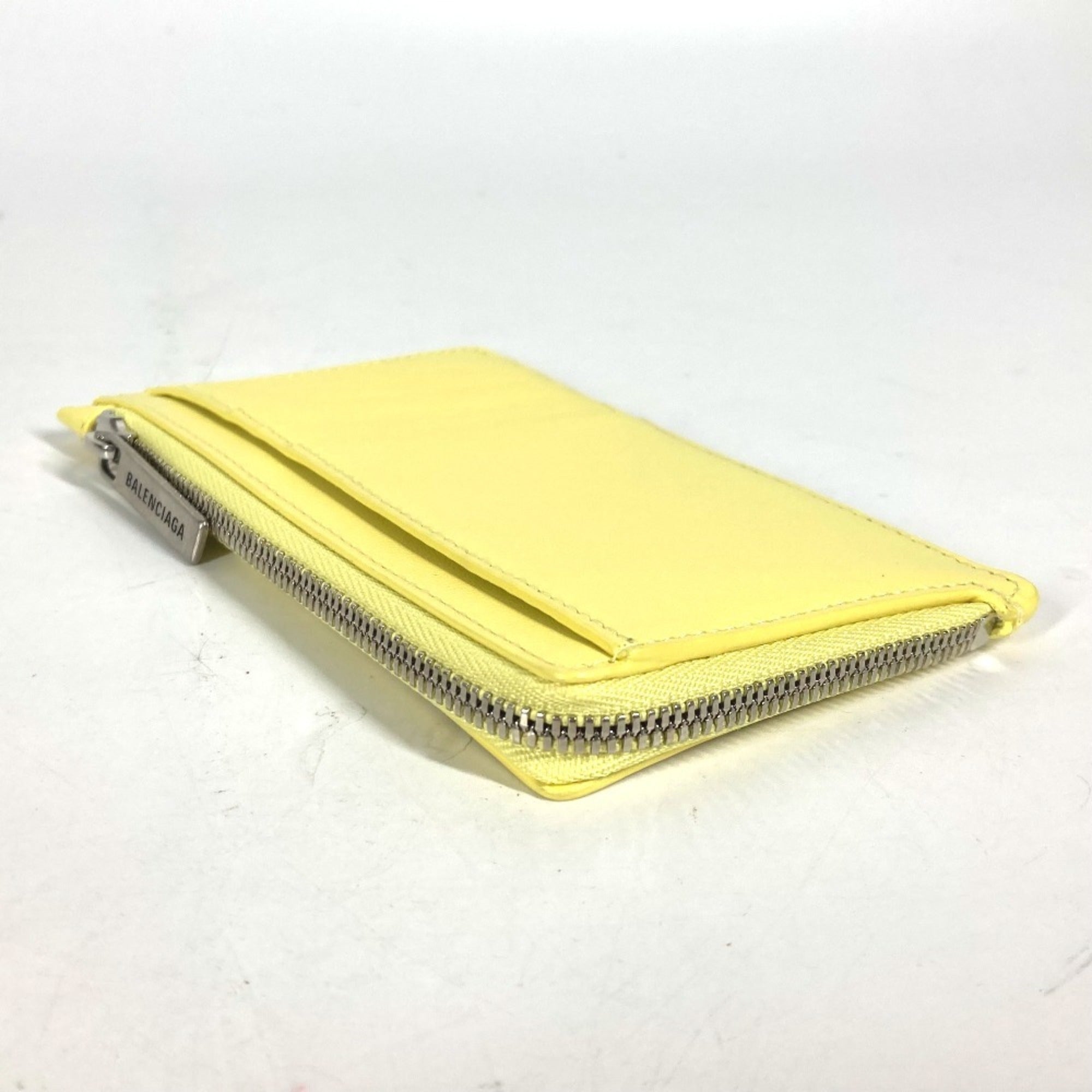 Balenciaga Yellow Leather Coin Purse/Coin Case (Pre-Owned)