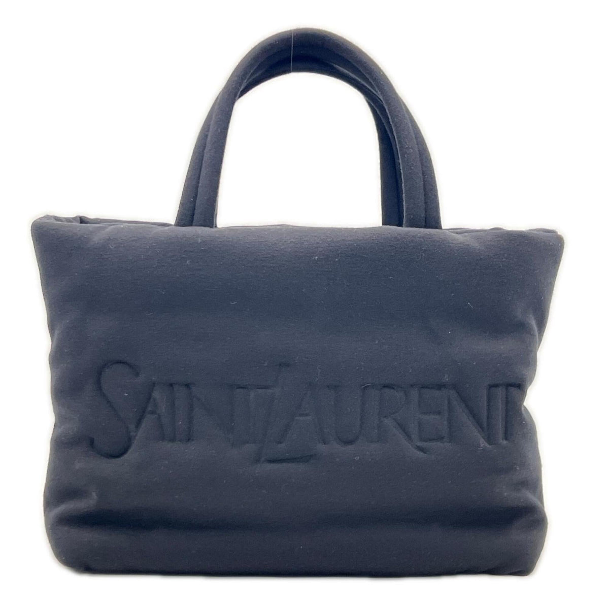 Yves Saint Laurent Black Cotton Handbag Tote Bag (Pre-Owned)