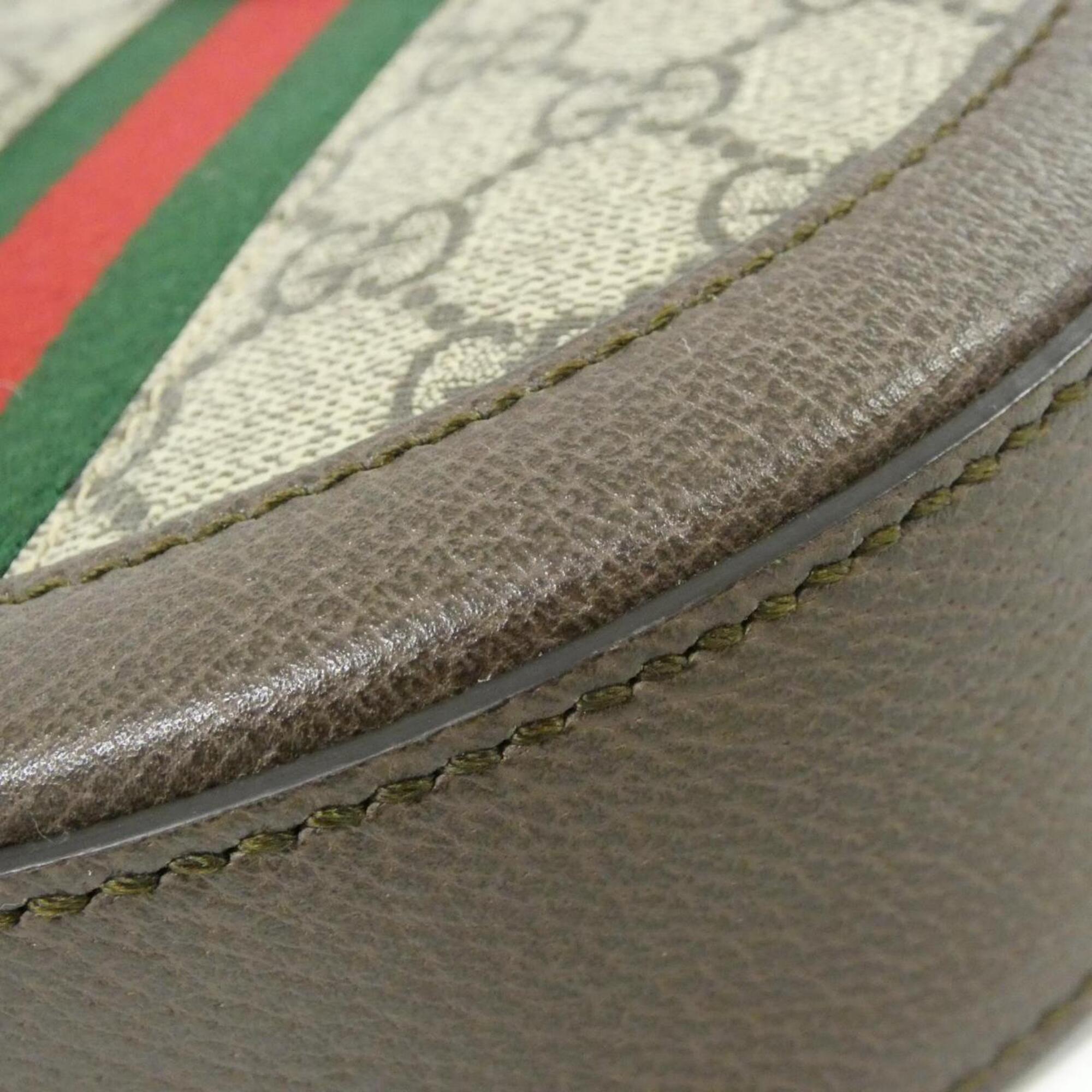 Gucci Beige Brown Gg Supreme Shoulder Bag (Pre-Owned)