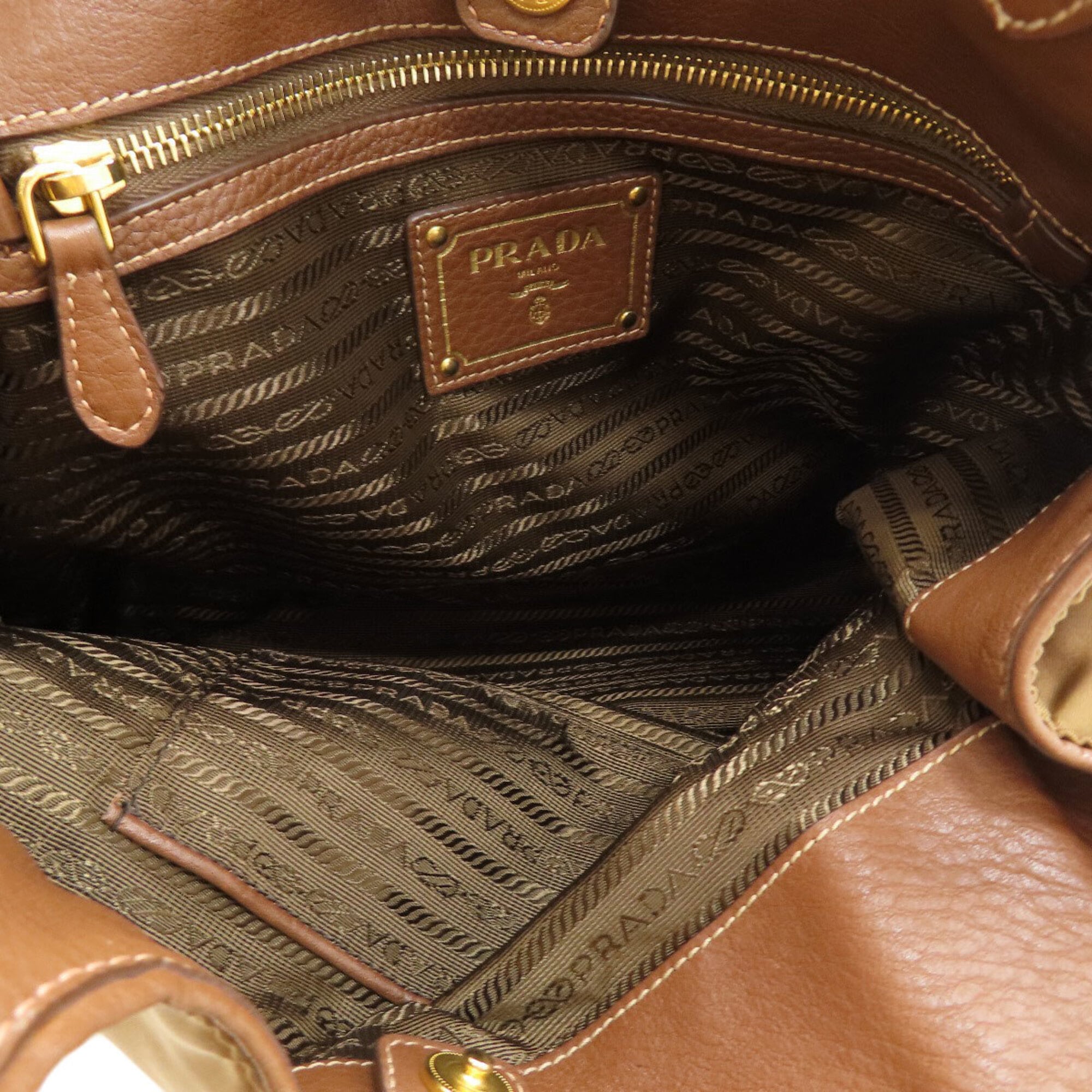 Prada Brown Nylon Tote Bag (Pre-Owned)