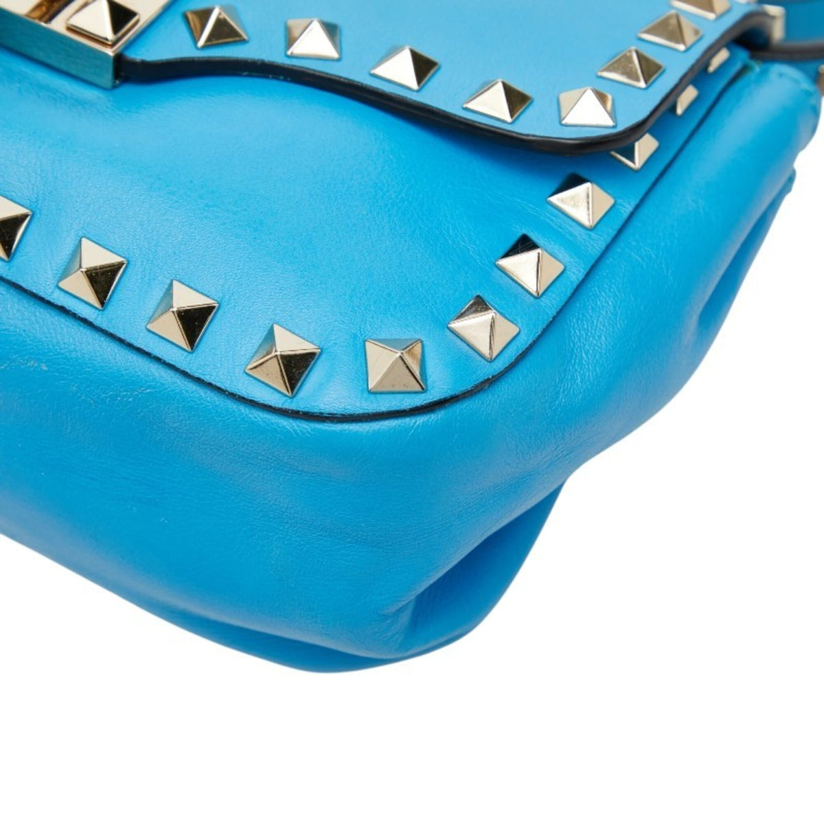 Valentino Blue Leather Shoulder Bag (Pre-Owned)