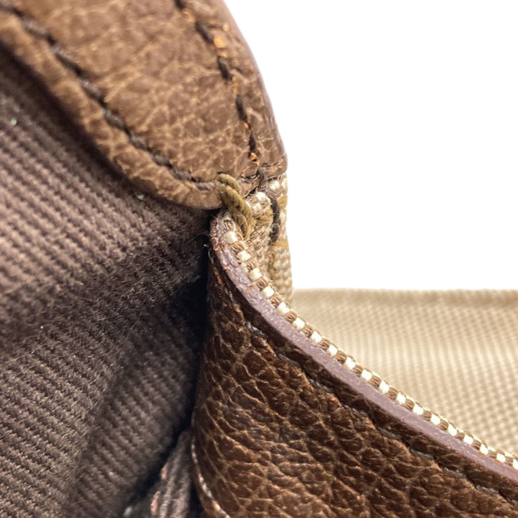 Celine Brown Canvas Handbag (Pre-Owned)