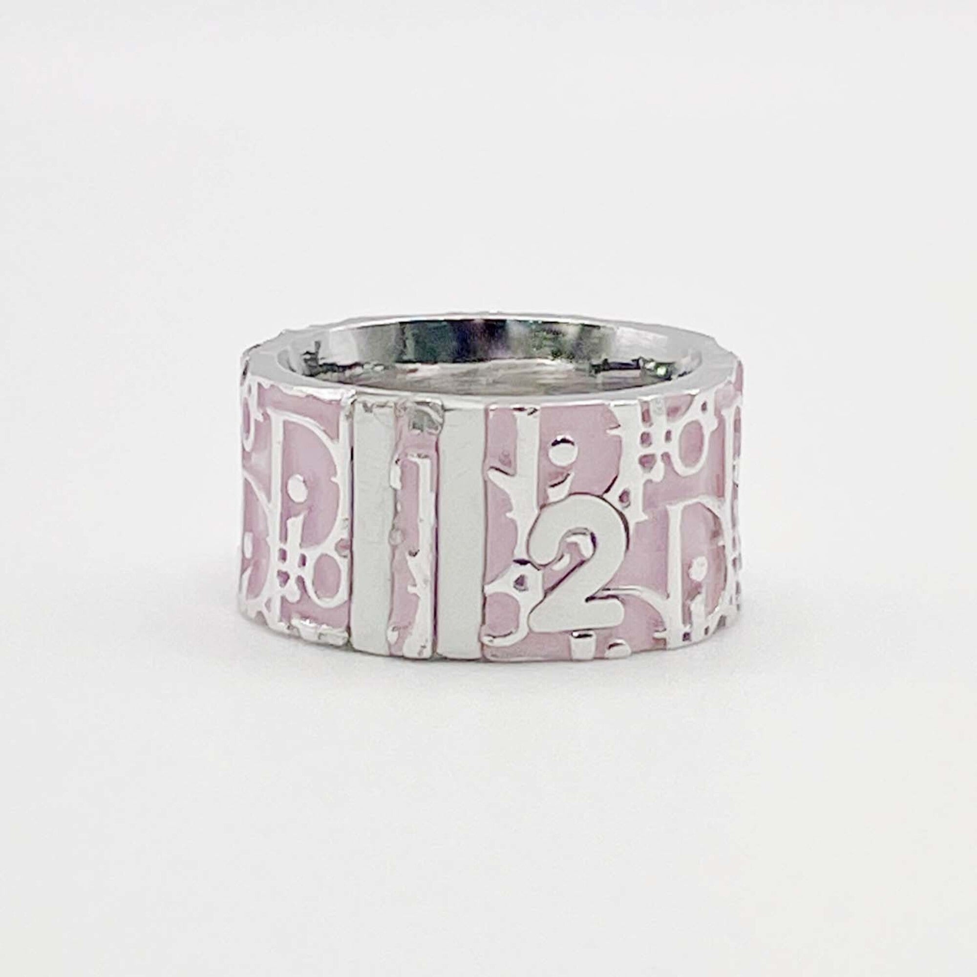Christian Dior Pink Metal Band Ring (Pre-Owned)