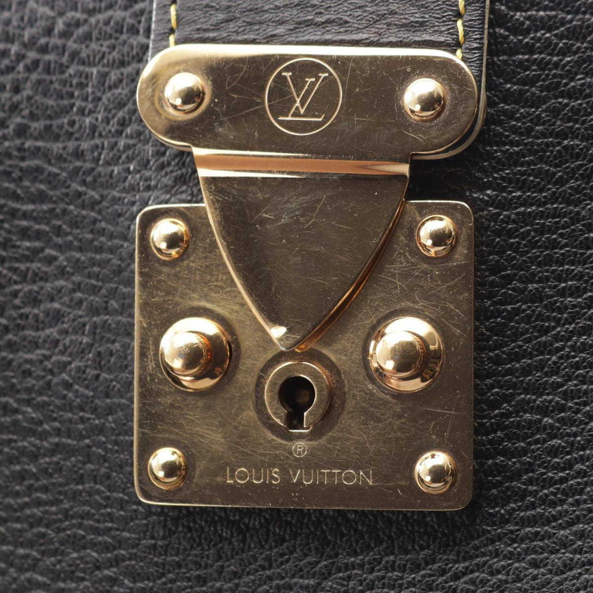 Louis Vuitton Black Noir Leather Handbag (Pre-Owned)