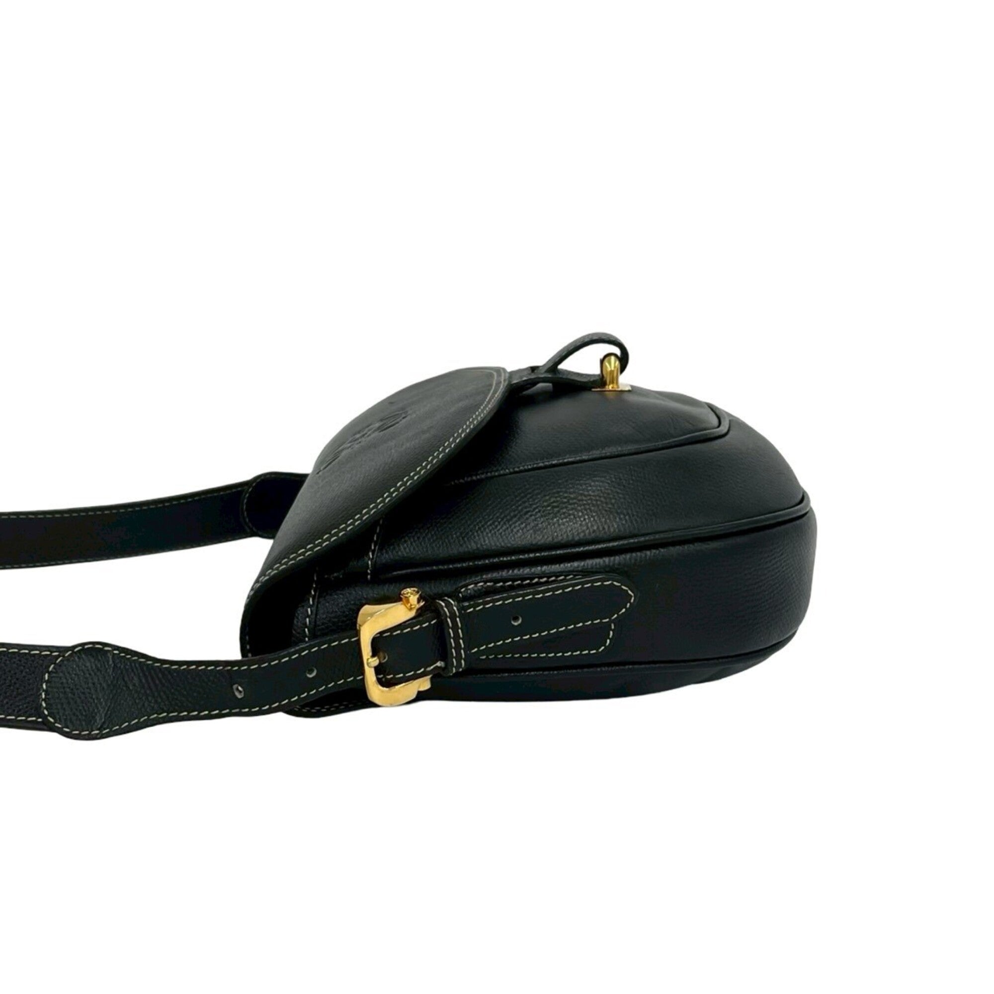 Loewe Black Leather Pochette Shoulder Bag (Pre-Owned)