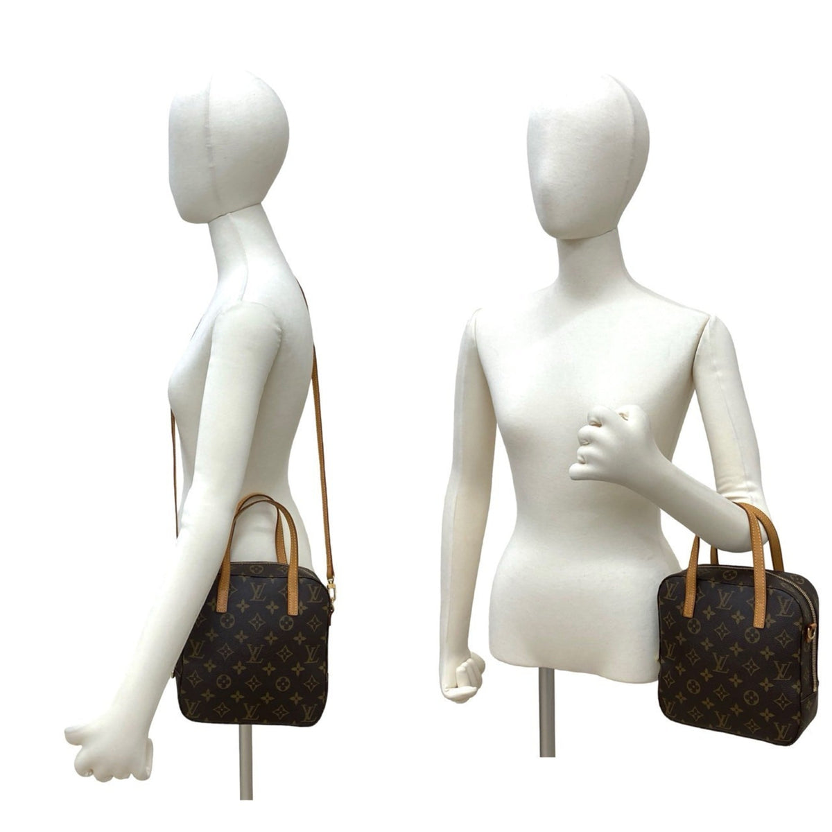 Louis Vuitton Brown Leather Pvc Handbag Shoulder Bag (Pre-Owned)