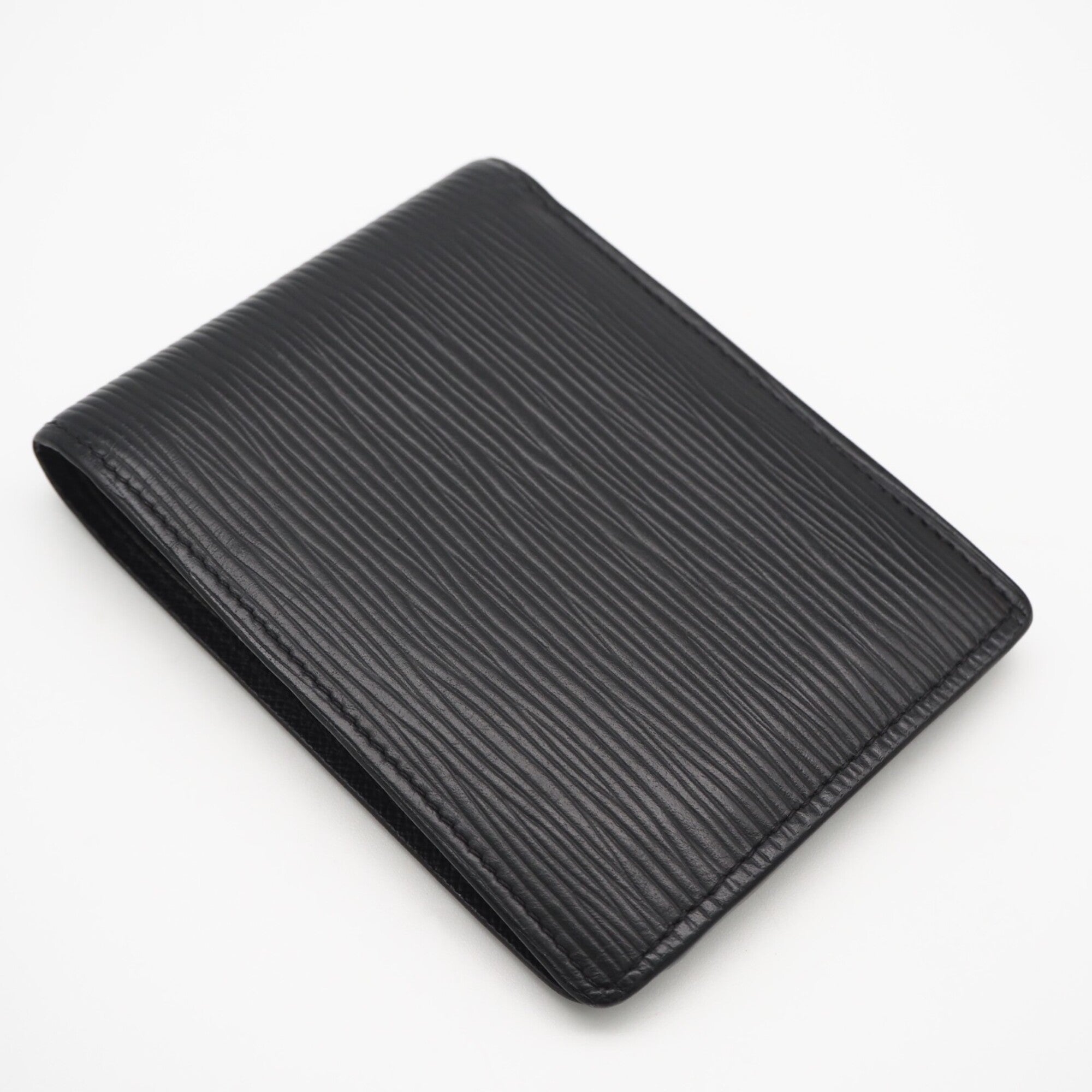 Louis Vuitton Black Yellow Leather Wallet (Bi-Fold) (Pre-Owned)