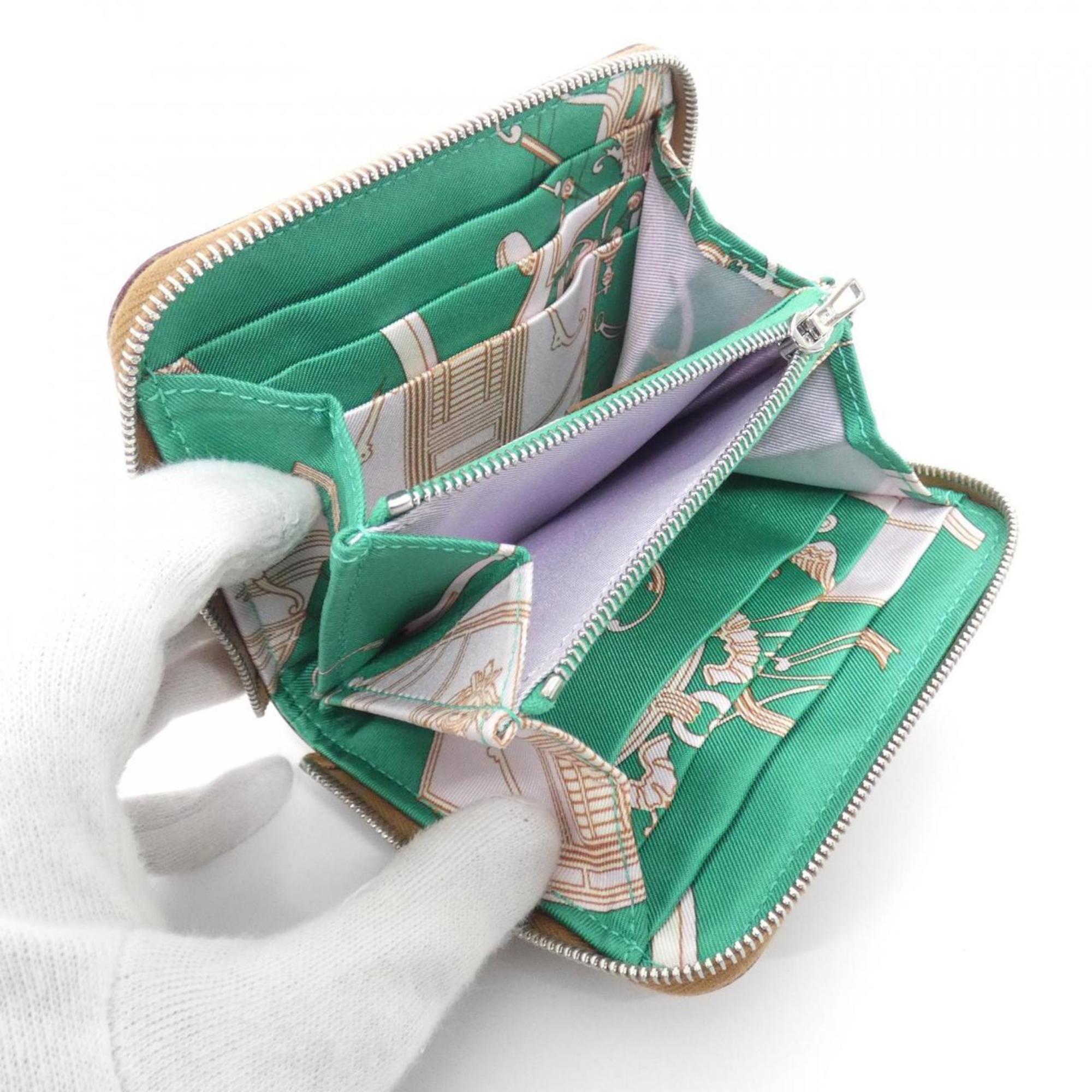 Hermes Silk'in Gold Epsom Leather Silk Coin Purse/Coin Case (Pre-Owned)