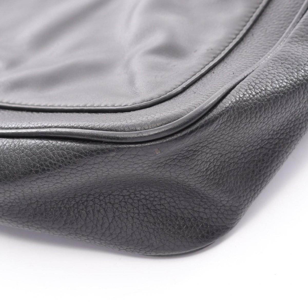 Prada Black Leather Handbag Shoulder Bag (Pre-Owned)