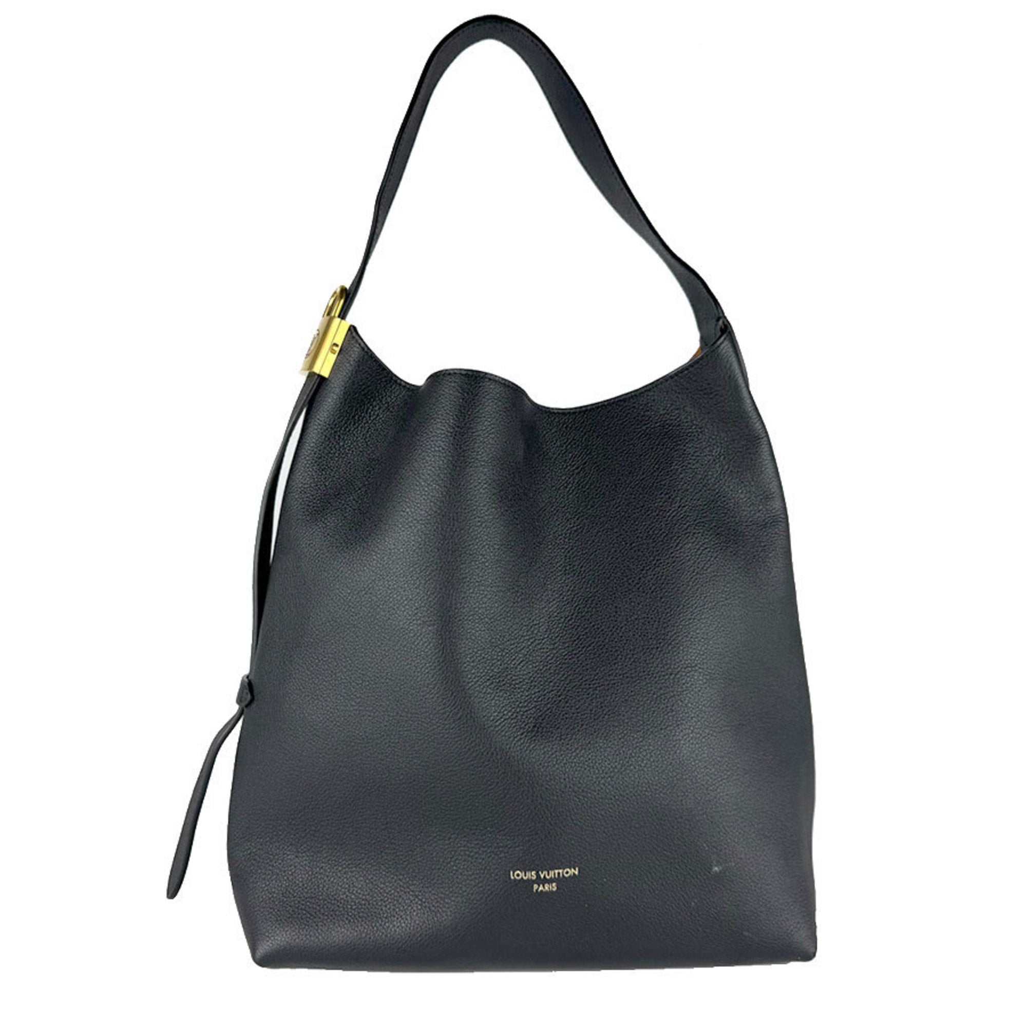 Louis Vuitton Black Leather Pouch Shoulder Bag (Pre-Owned)