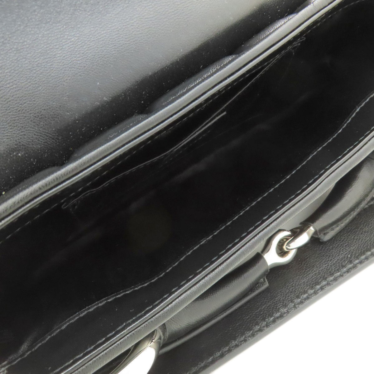 Gucci Horsebit Black Leather Handbag (Pre-Owned)