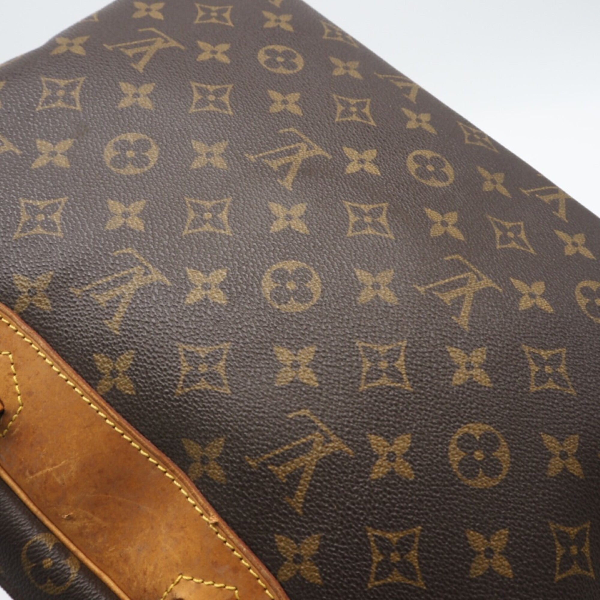 Louis Vuitton Monogram Black Coated Canvas Leather Handbag (Pre-Owned)