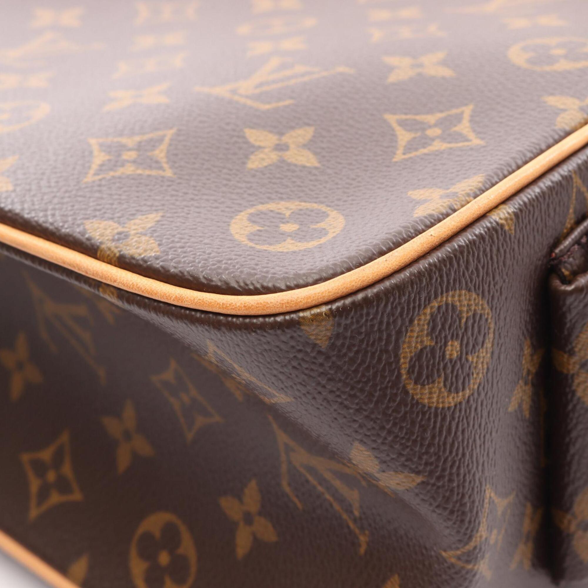 Louis Vuitton Brown Monogram Coated Canvas Leather Handbag (Pre-Owned)